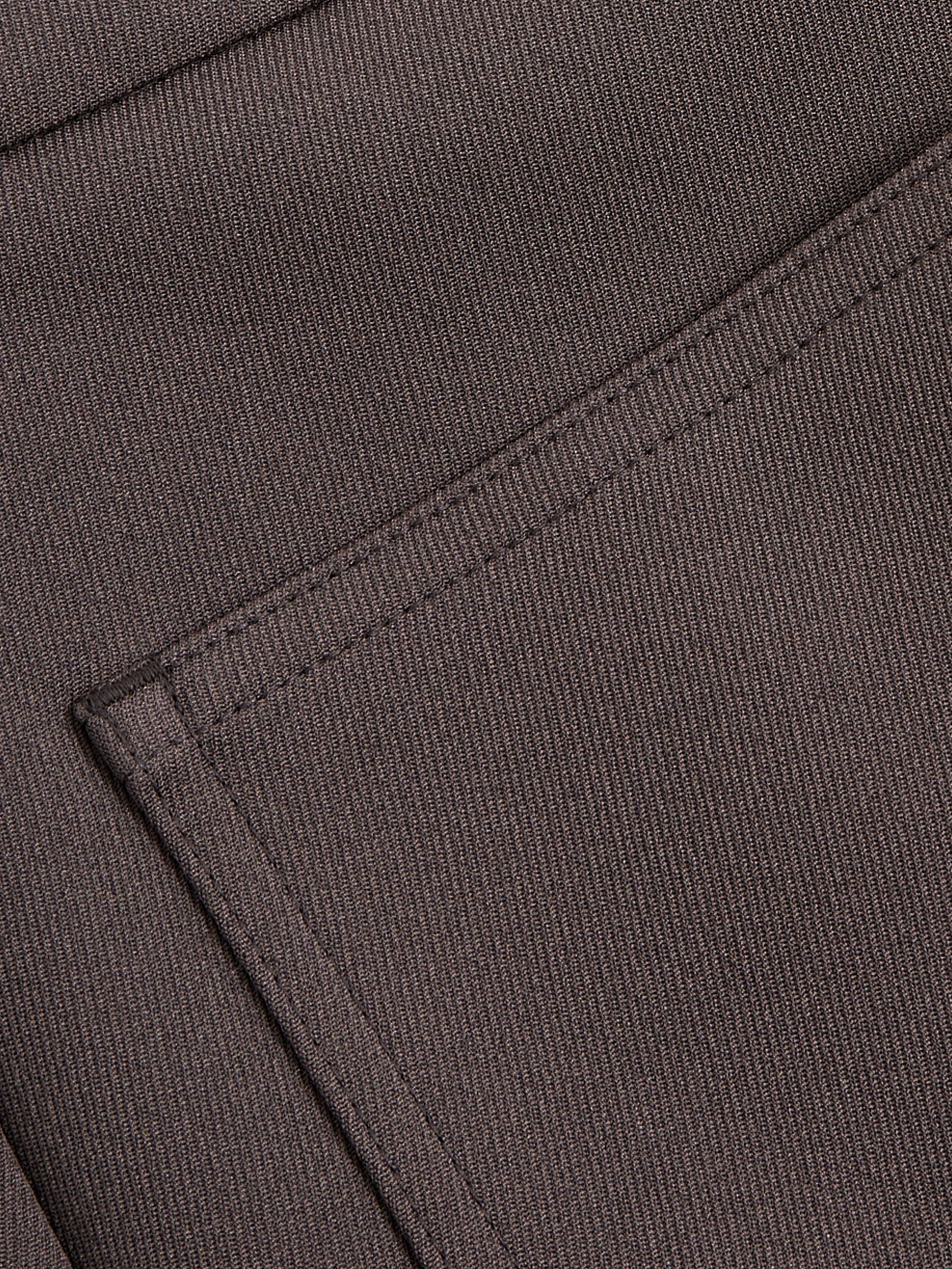 Petite Twill Patch-Pocket Flared Trousers in Mauve Neutral - Image 6 of 7