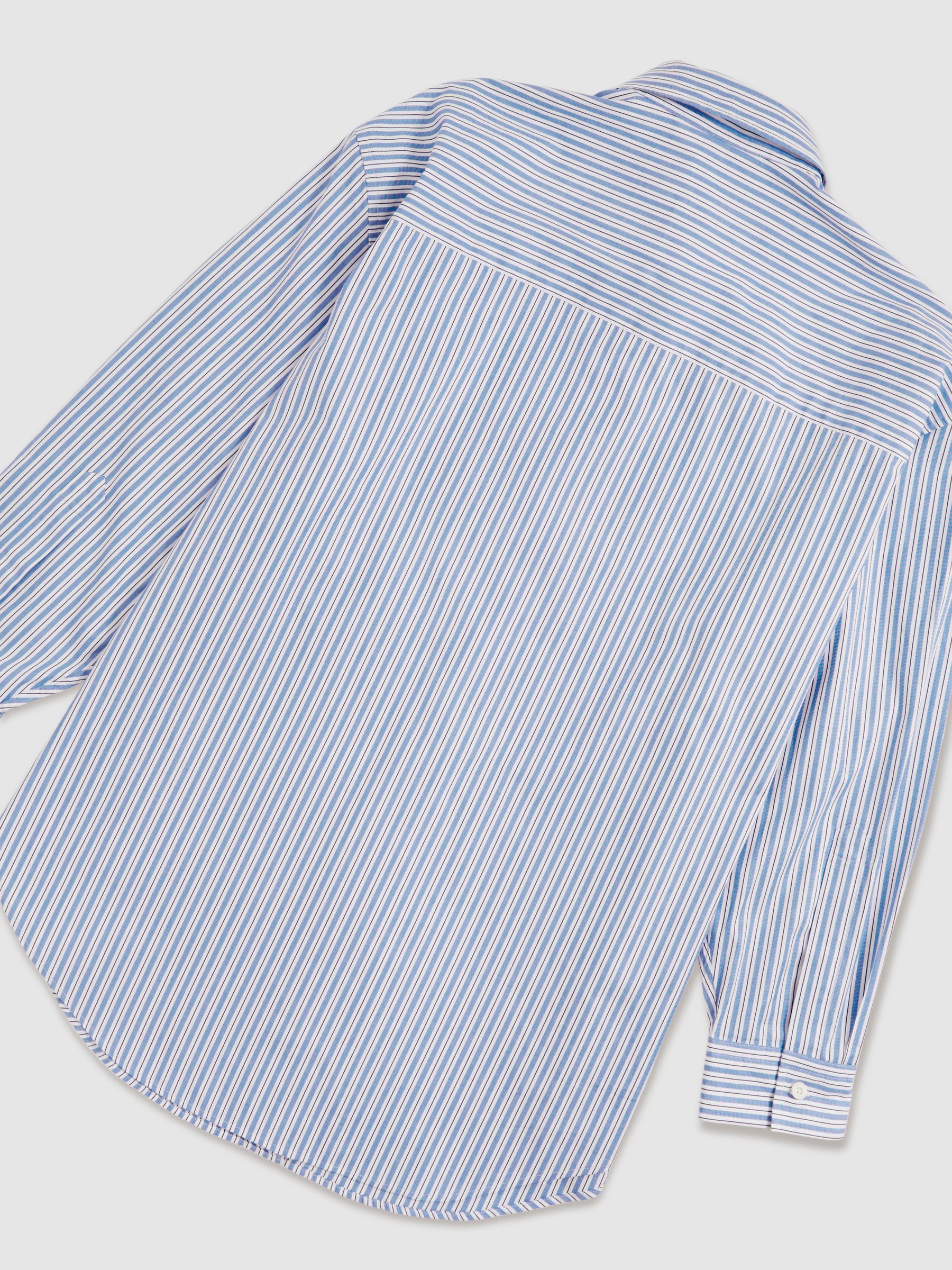 McLaren F1 Team Oversize Stripe Shirt in Soft Blue/White - Image 5 of 7