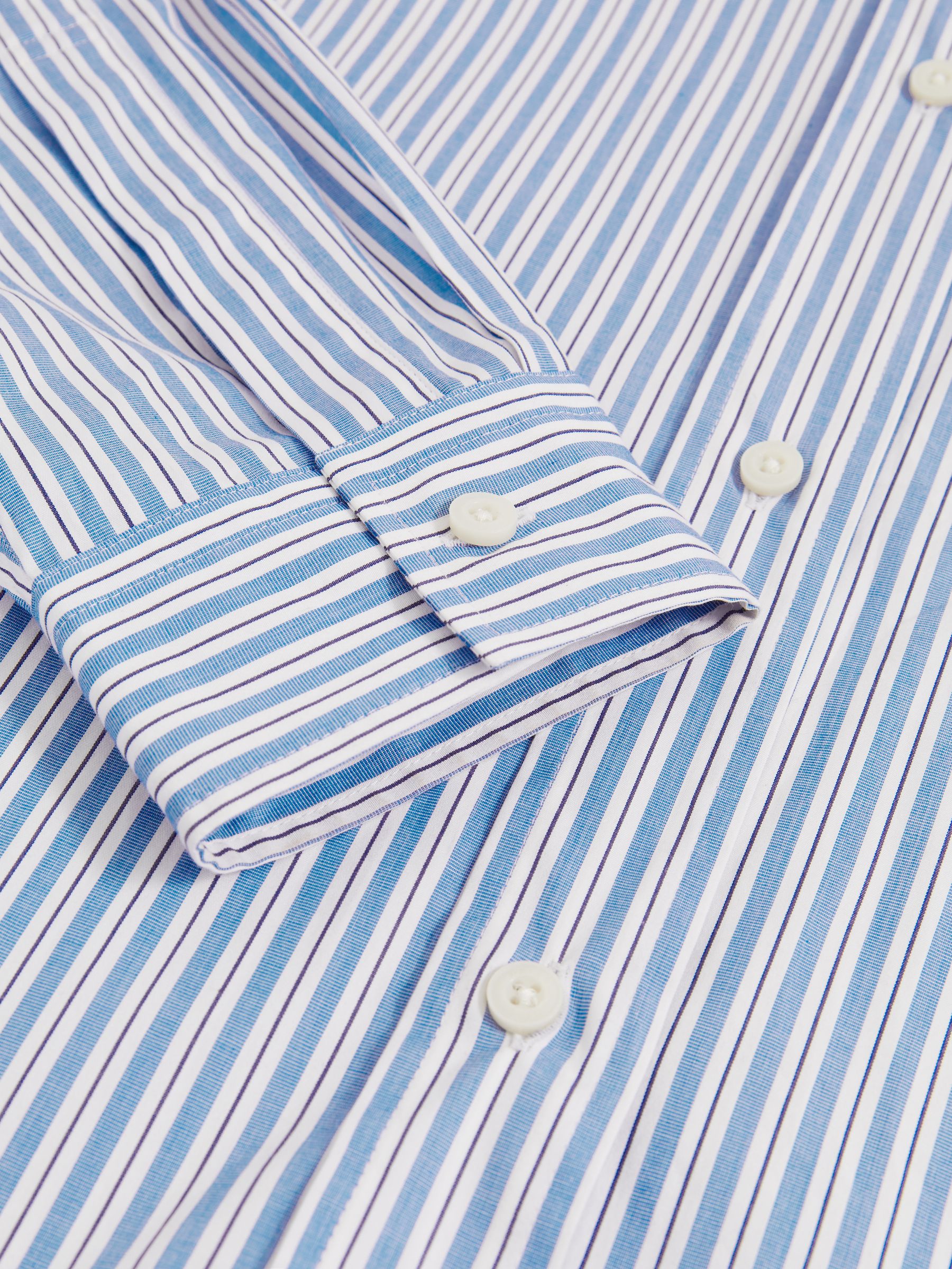 McLaren F1 Team Oversize Stripe Shirt in Soft Blue/White - Image 6 of 7