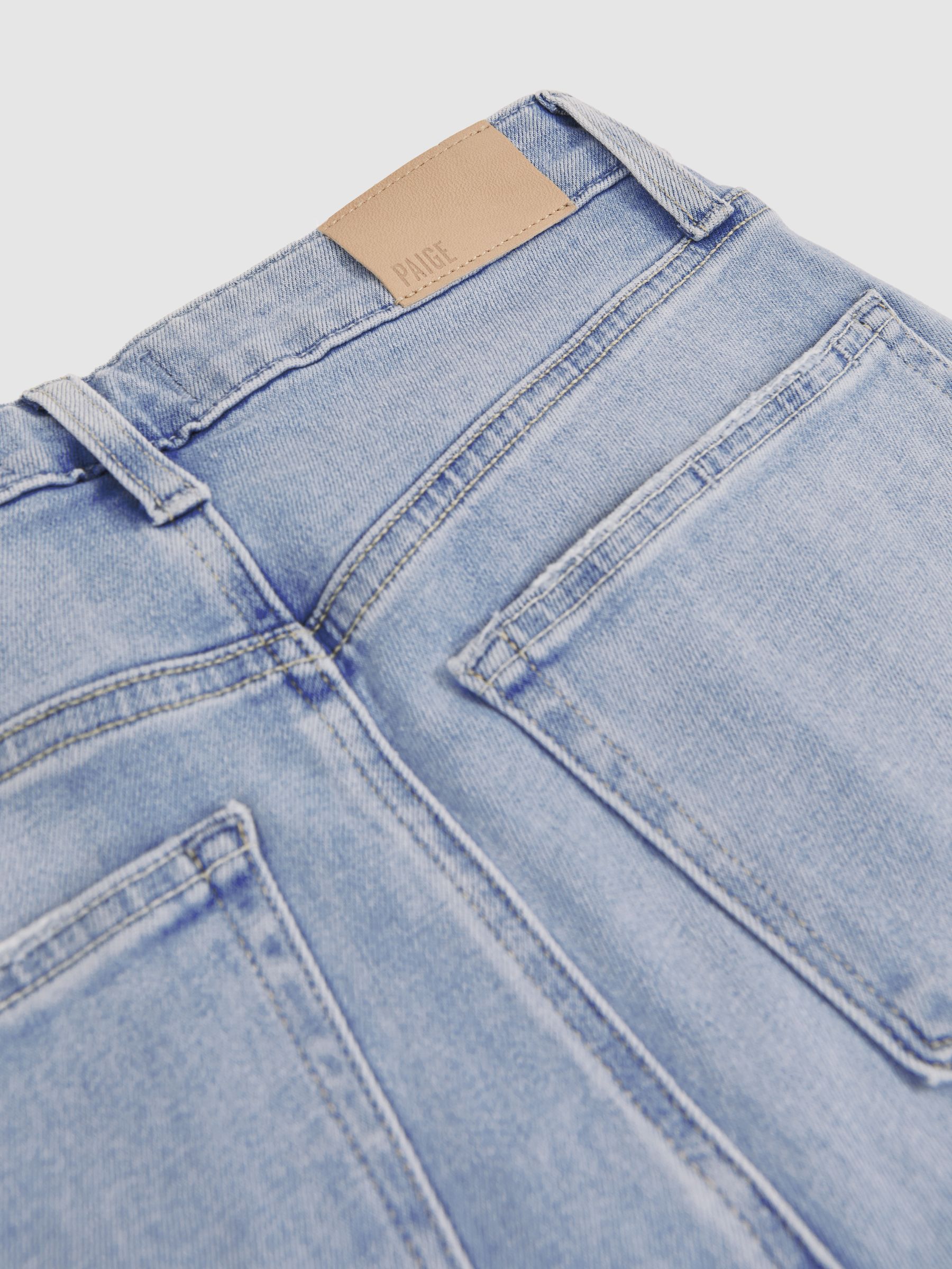 Paige Mid-Rise Flared Jeans in Light Blue - Image 5 of 5