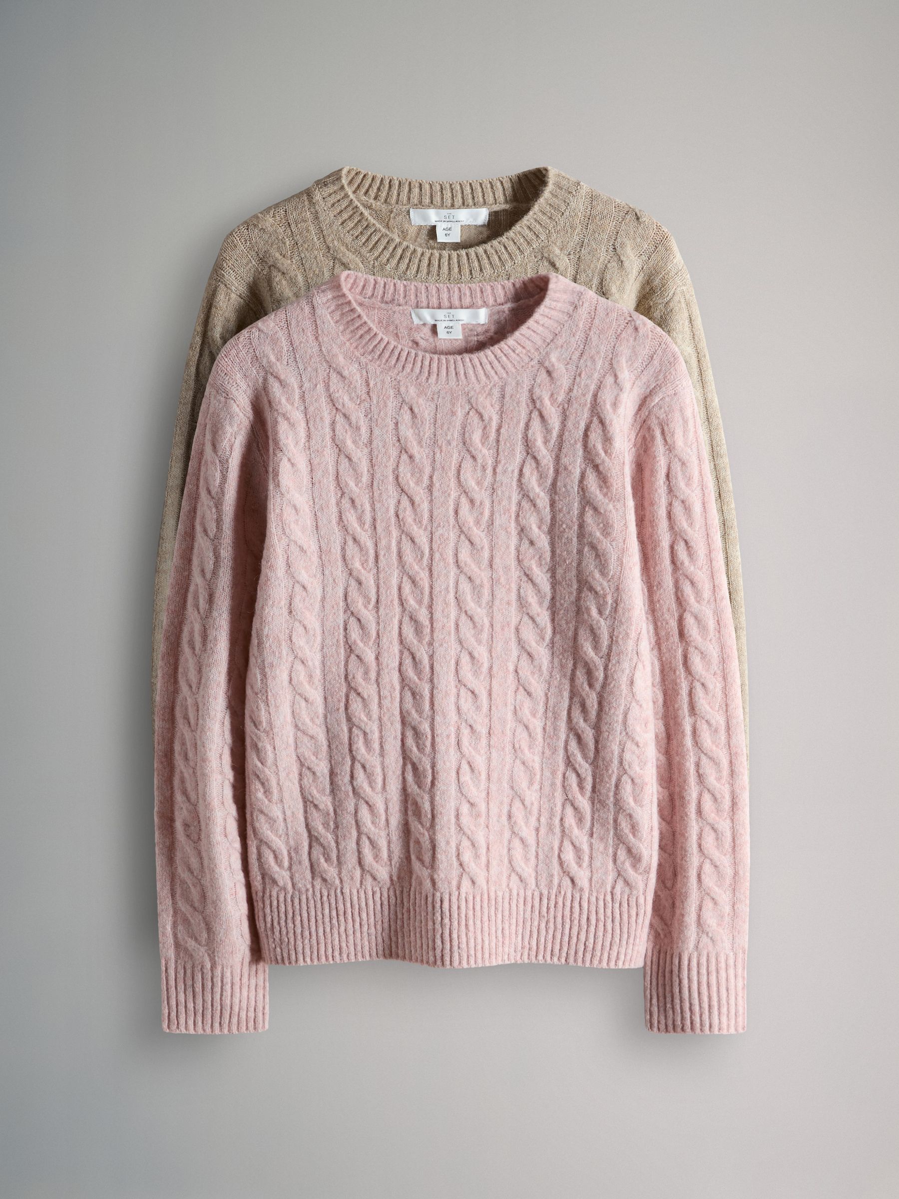 2 Pack Cable Knit Jumpers - Image 2 of 10