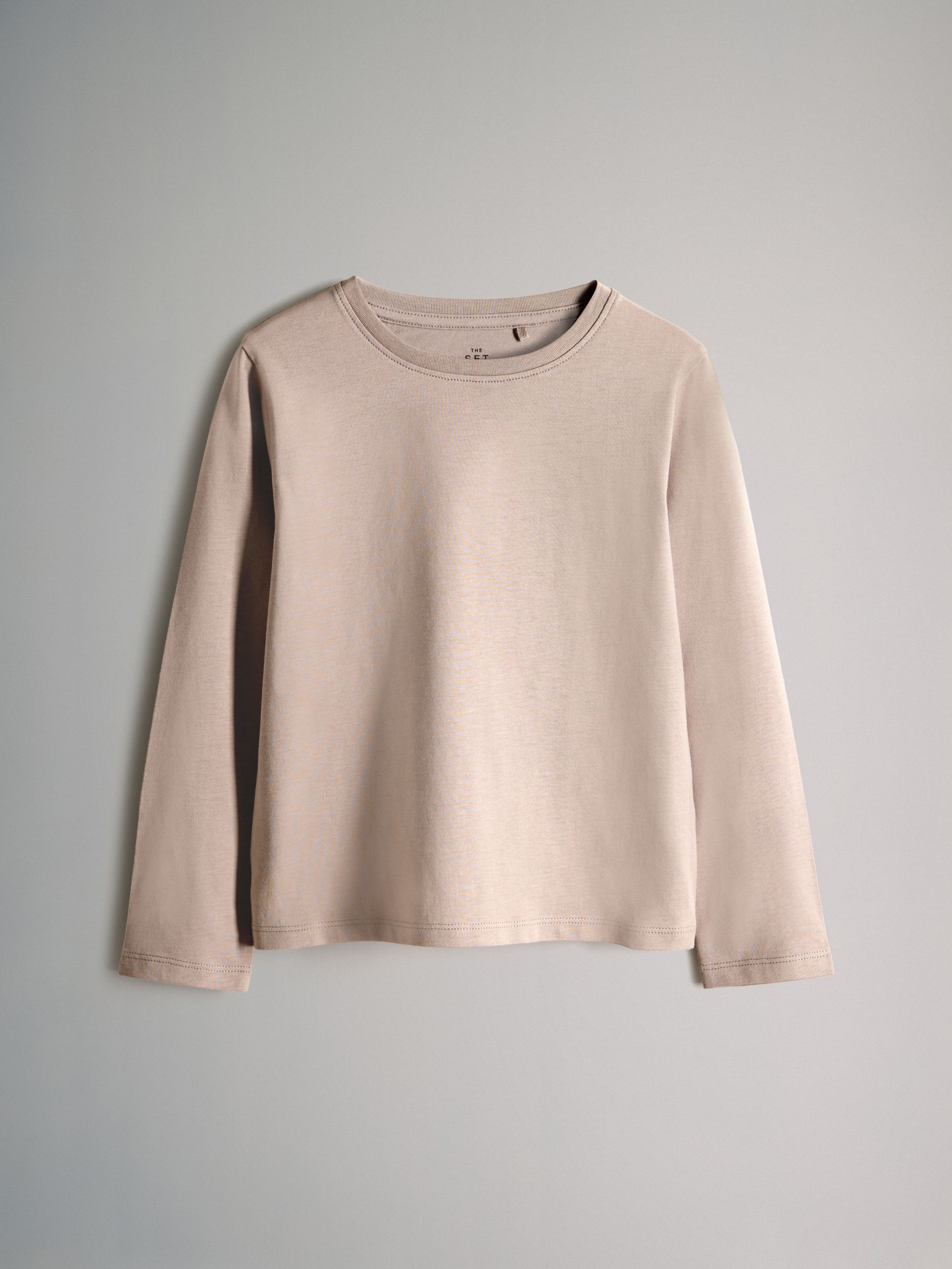 Pink/Cream/Brown 3 Pack Long Sleeve Cotton Jersey T-Shirt and Woven Bottom Pyjamas Set - Image 2 of 6