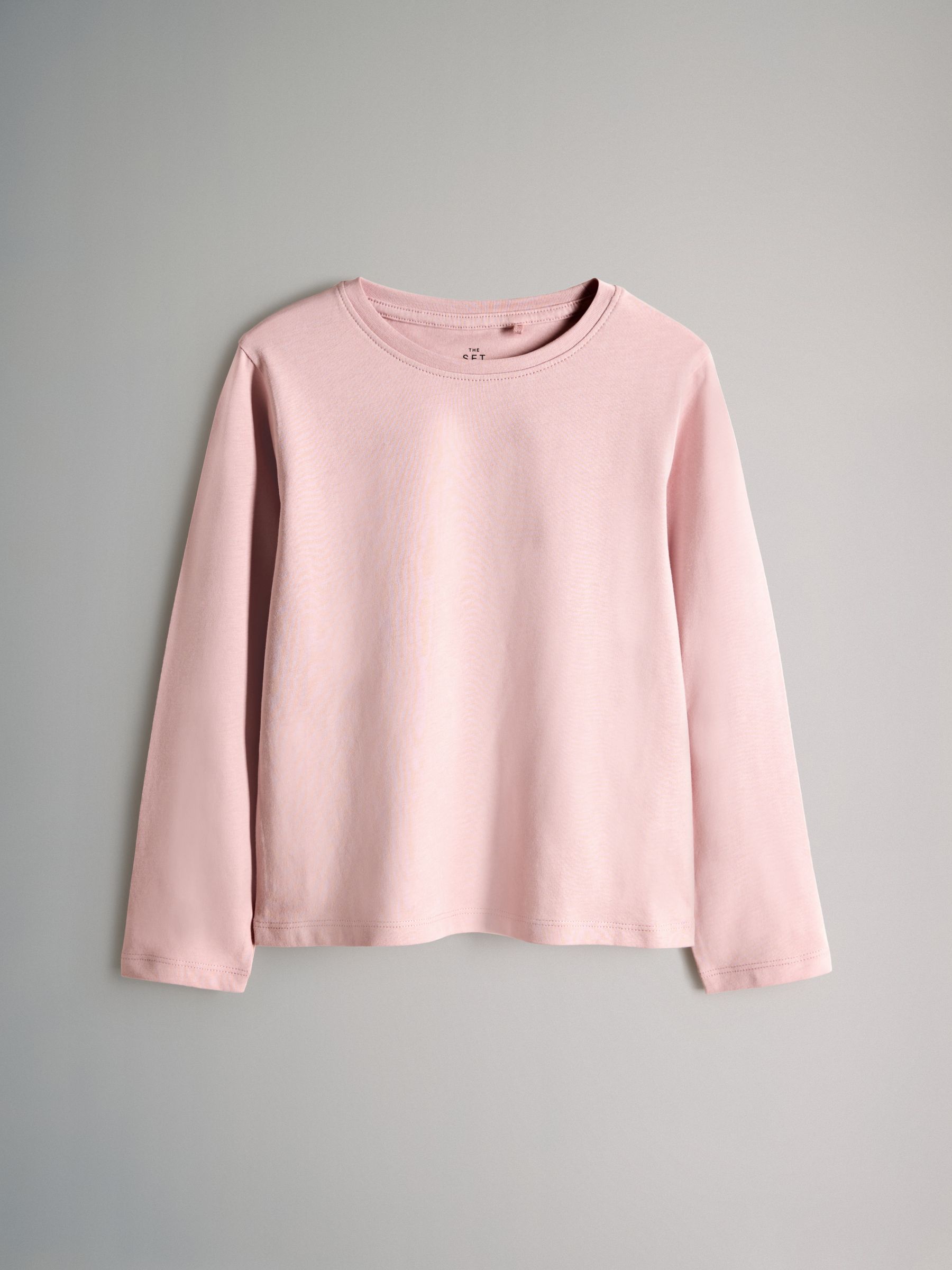 Pink/Cream/Brown 3 Pack Long Sleeve Cotton Jersey T-Shirt and Woven Bottom Pyjamas Set - Image 3 of 6