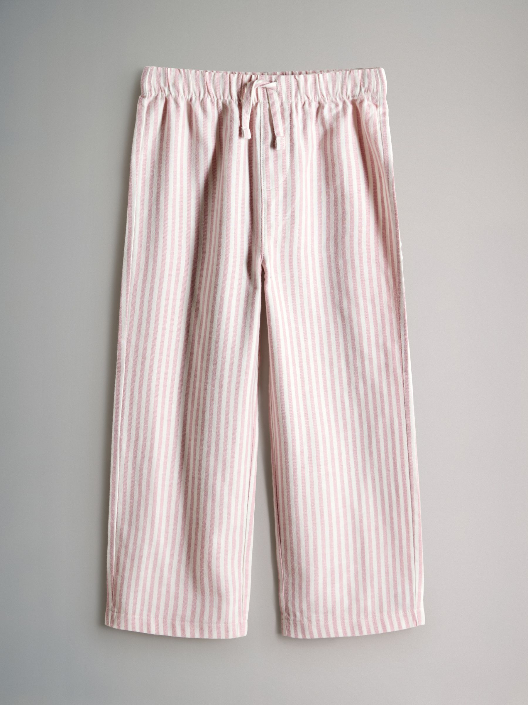 Pink/Cream/Brown 3 Pack Long Sleeve Cotton Jersey T-Shirt and Woven Bottom Pyjamas Set - Image 5 of 6