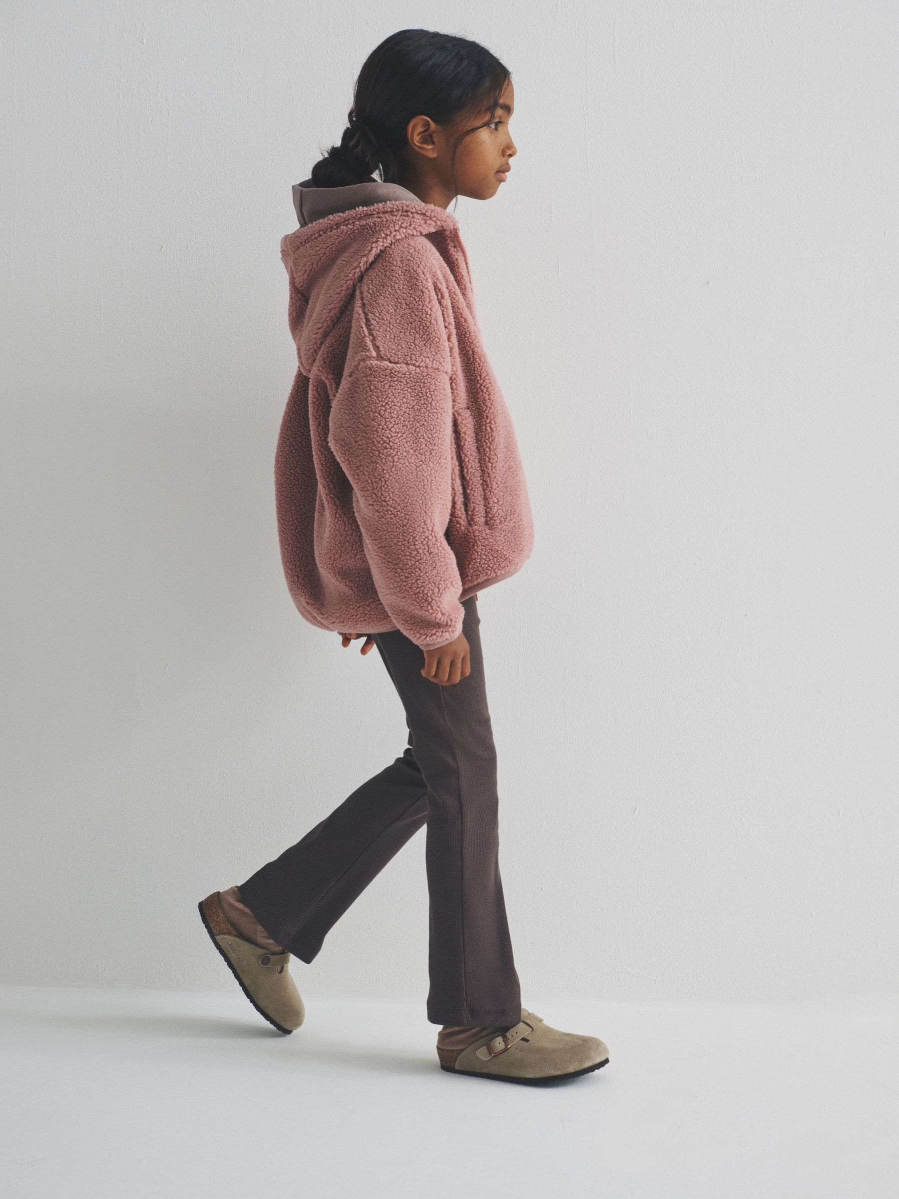 Pink/Cream 2 Pack Borg Zip Up Fleeces - Image 6 of 6