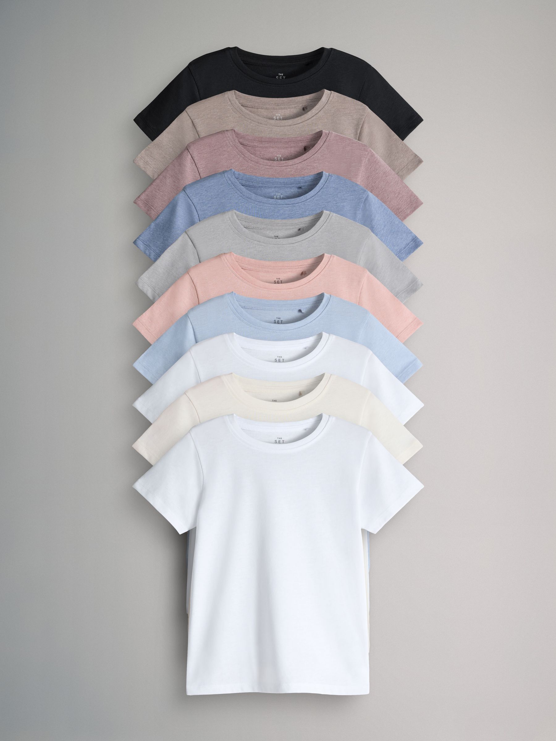 10 Pack Regular Short Sleeve Cotton Blend T-Shirts - Image 2 of 15