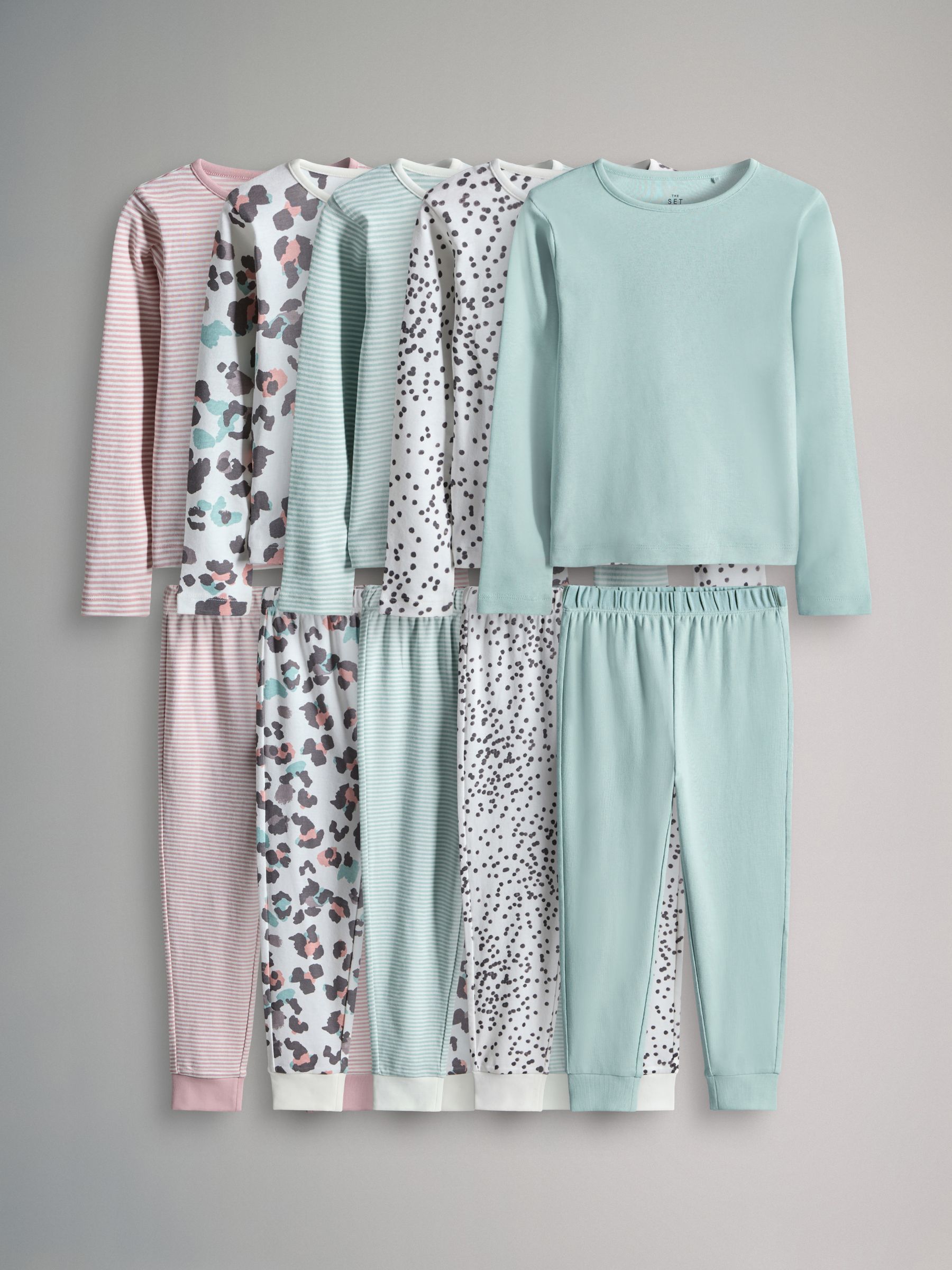 5 Pack Snuggle Fit Cotton Jersey Pyjamas Set - Image 1 of 13