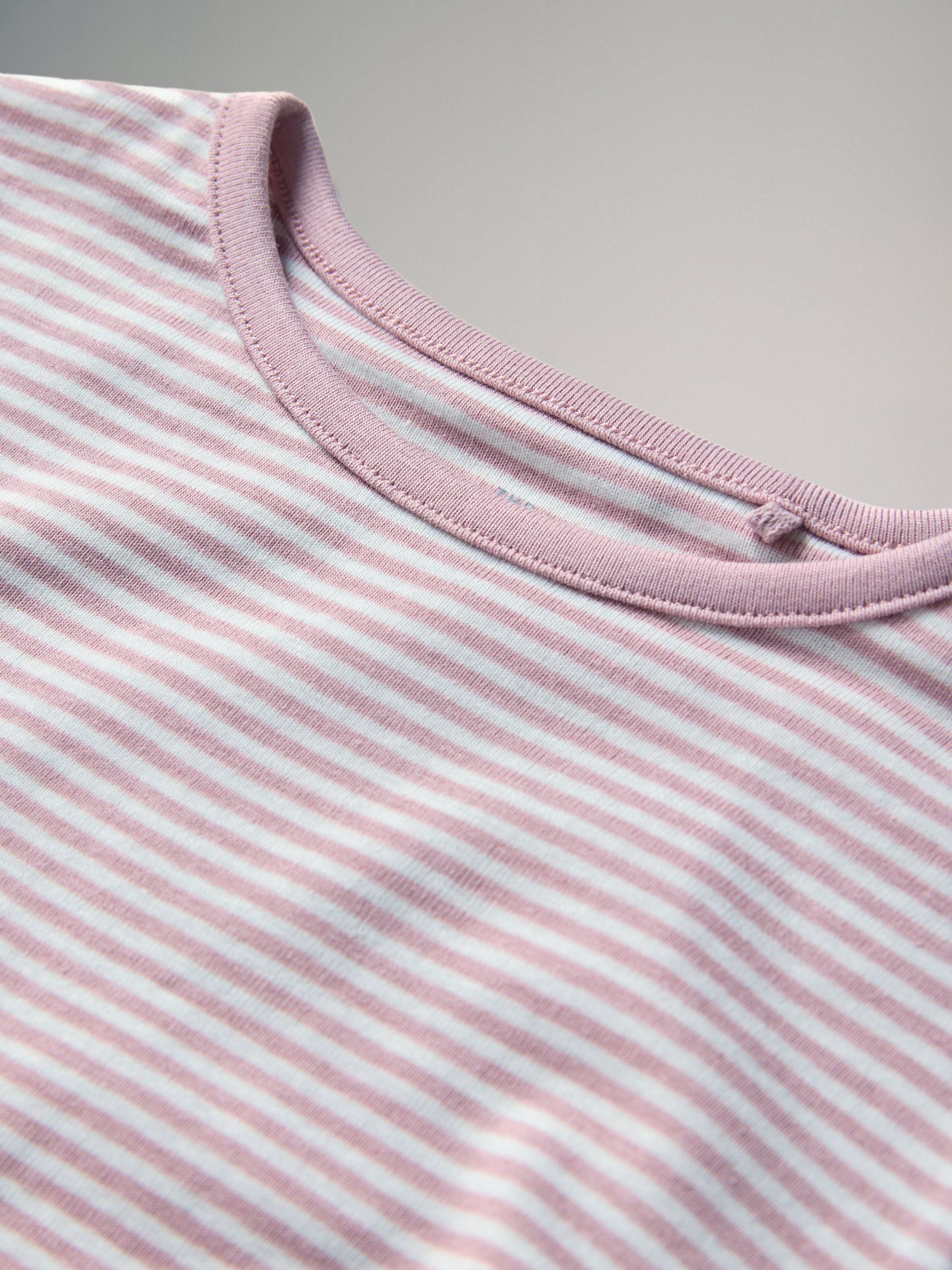 White/Pink/Green 5 Pack Snuggle Fit Cotton Jersey Pyjamas Set - Image 6 of 6