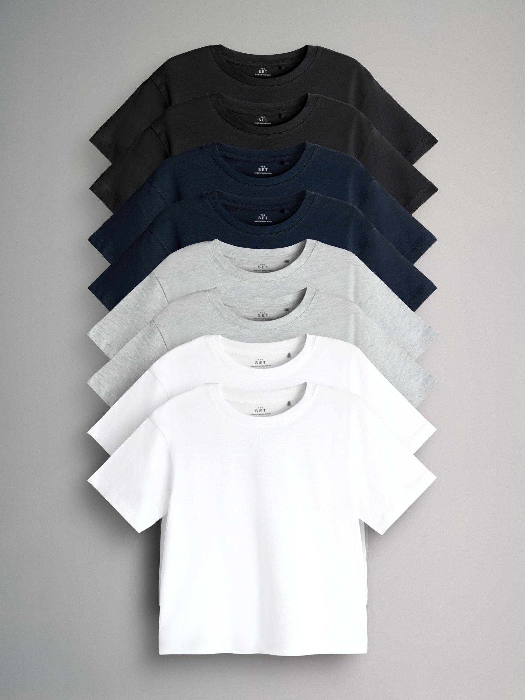 8 Pack Oversized Short Sleeve Cotton T-Shirts - Image 1 of 11