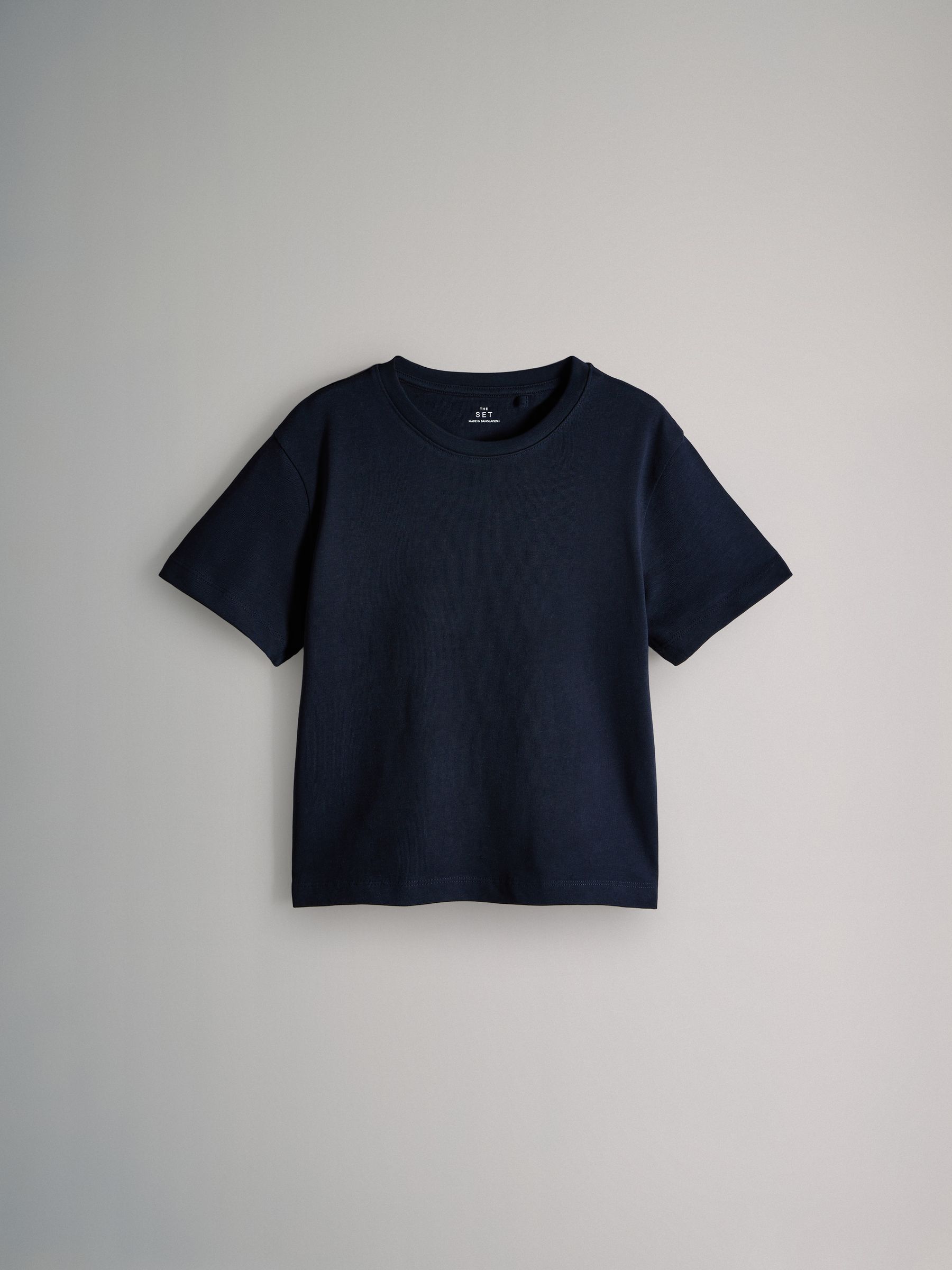 Navy/Blue/White/Stripe - 4 Pack Oversized Short Sleeve Heavyweight Cotton T-Shirts - Image 3 of 7