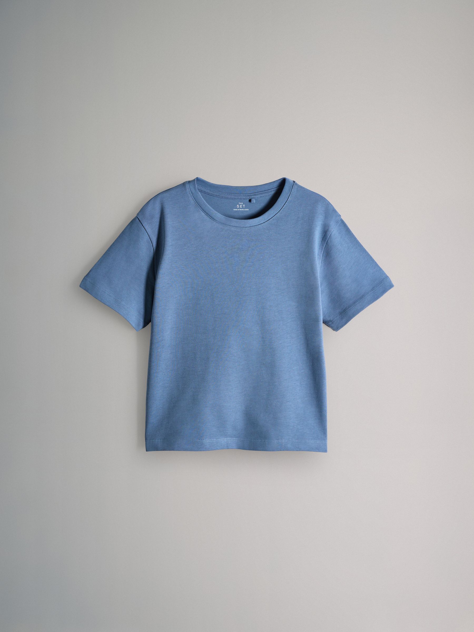Navy/Blue/White/Stripe - 4 Pack Oversized Short Sleeve Heavyweight Cotton T-Shirts - Image 5 of 7