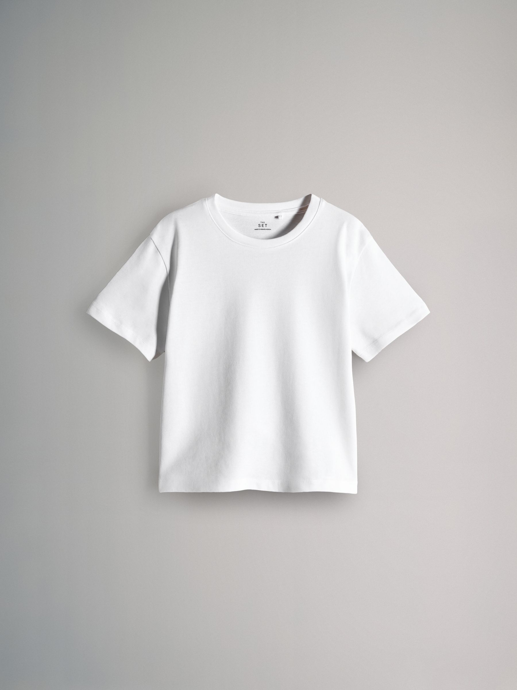Black/Grey Marl/Green/White - 4 Pack Oversized Short Sleeve Heavyweight Cotton T-Shirts - Image 8 of 12