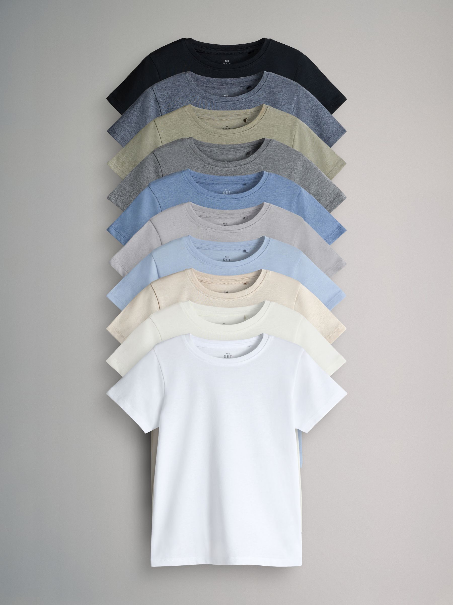 10 Pack Regular Short Sleeve Cotton Blend T-Shirts - Image 2 of 16