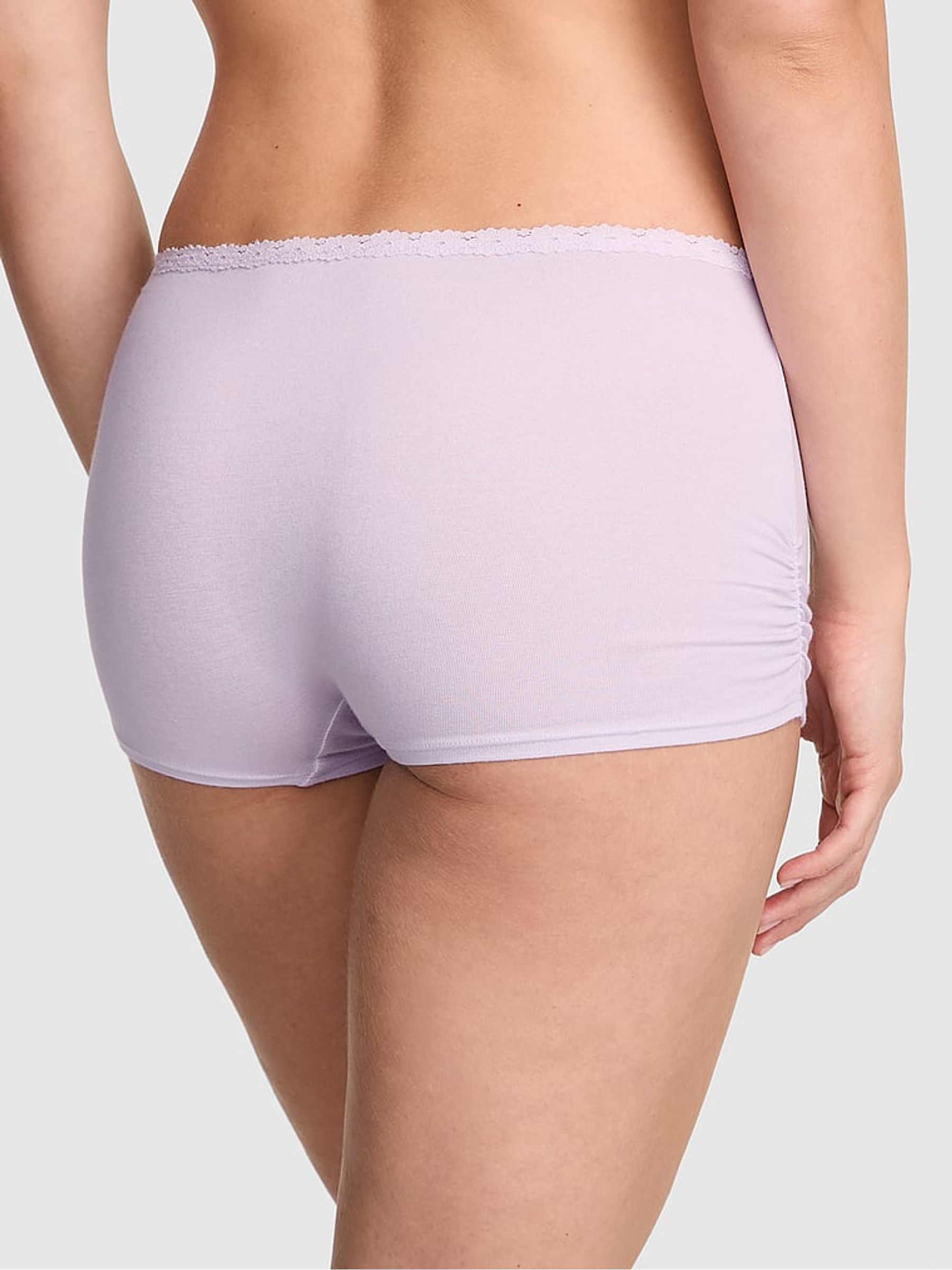Purple Whisper Short Cotton Ruffle Knickers - Image 2 of 3