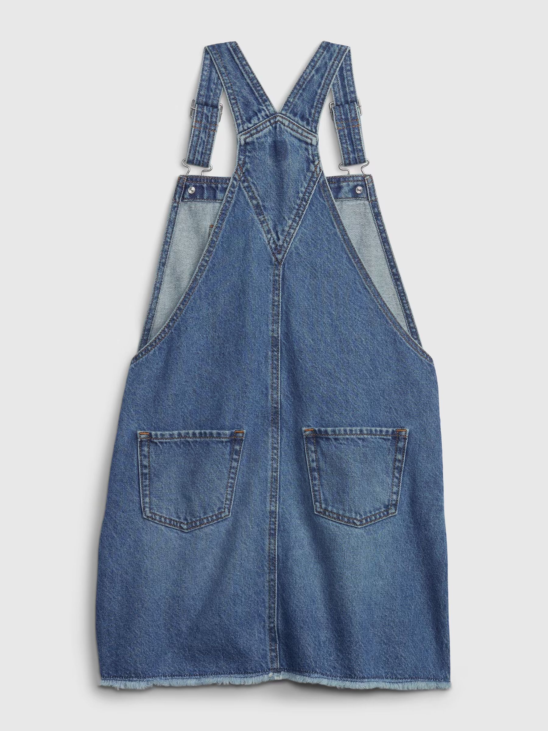 Blue Denim Pinafore Dress (4-13yrs) - Image 2 of 3