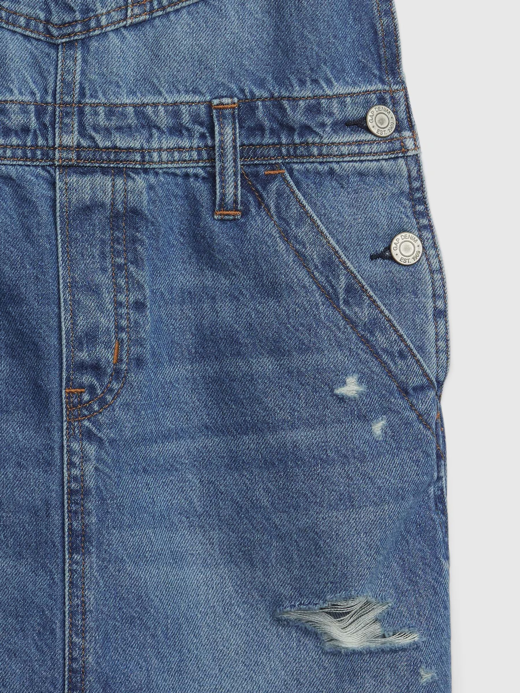 Blue Denim Pinafore Dress (4-13yrs) - Image 3 of 3