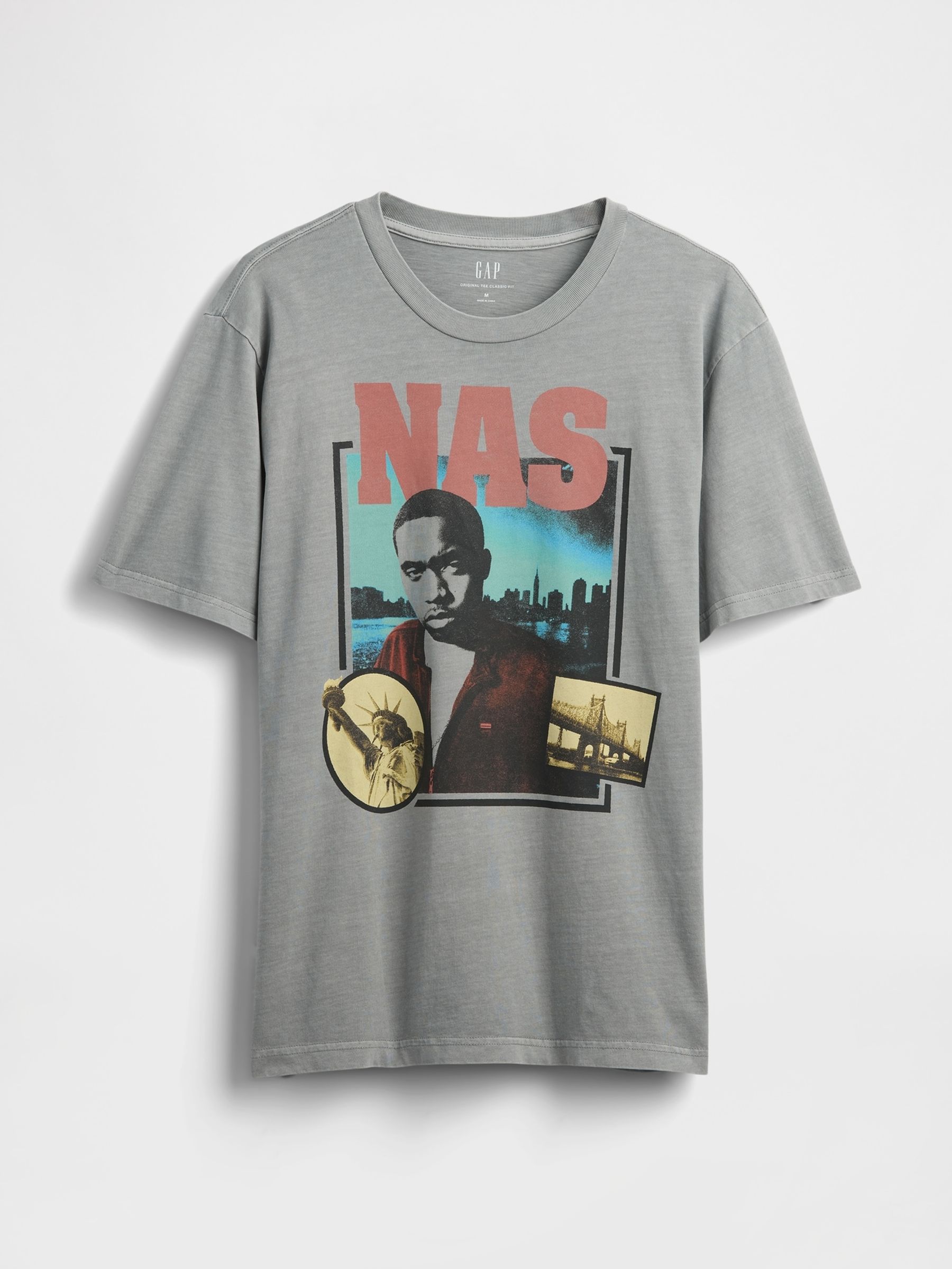 Grey Nas Relaxed Graphic T-Shirt - Image 4 of 5