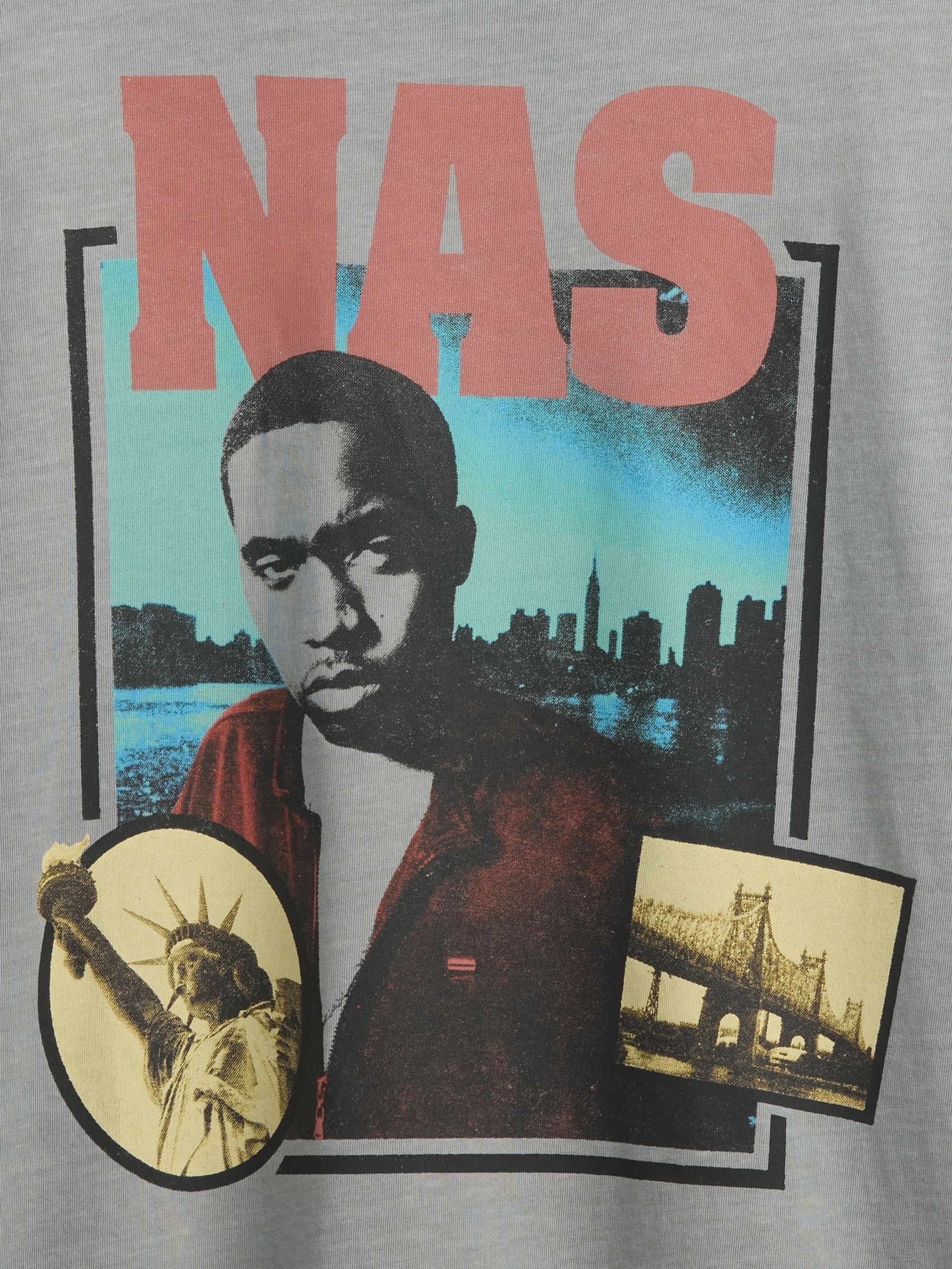 Grey Nas Relaxed Graphic T-Shirt - Image 5 of 5