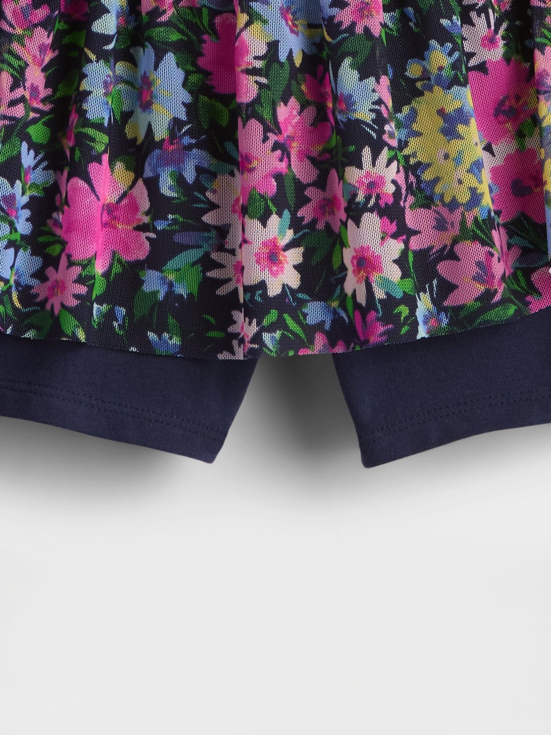 Black Floral Mesh Easy Skort (4-13yrs) - Image 4 of 5
