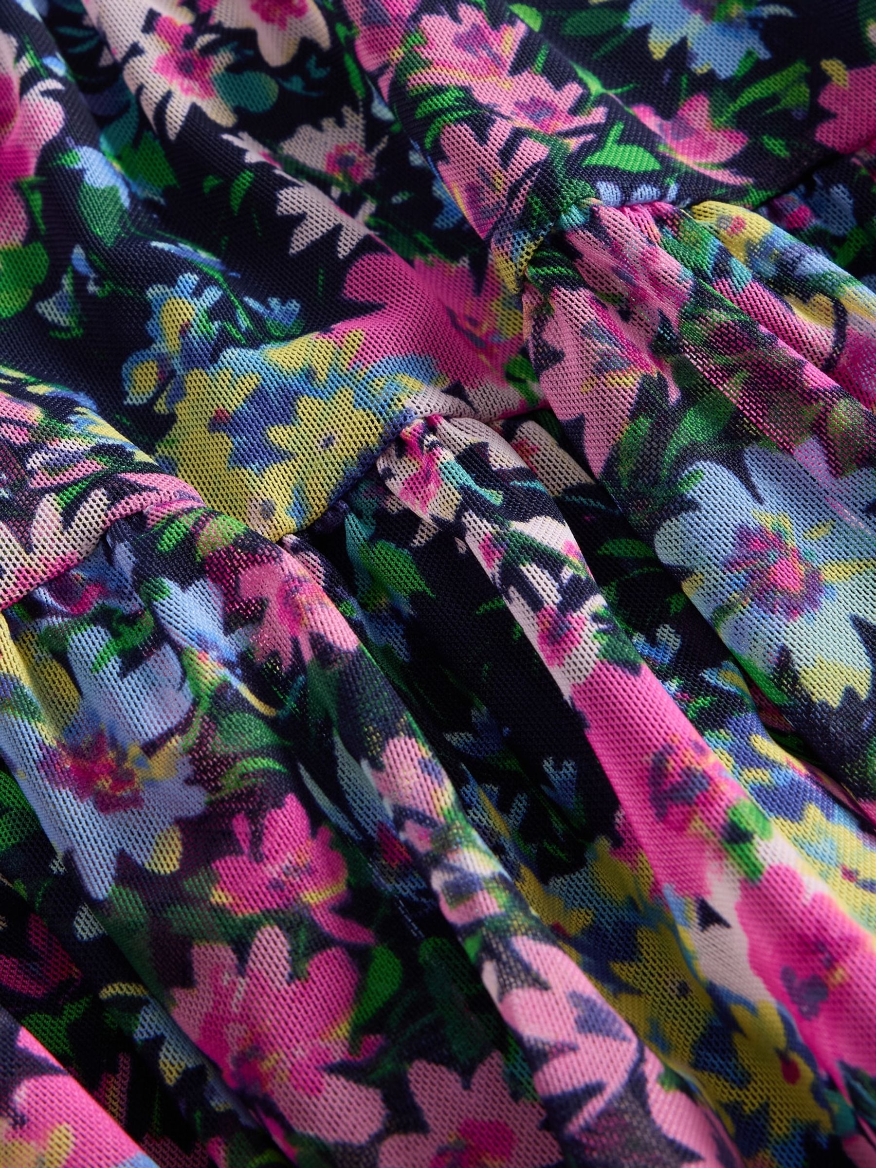 Black Floral Mesh Easy Skort (4-13yrs) - Image 5 of 5