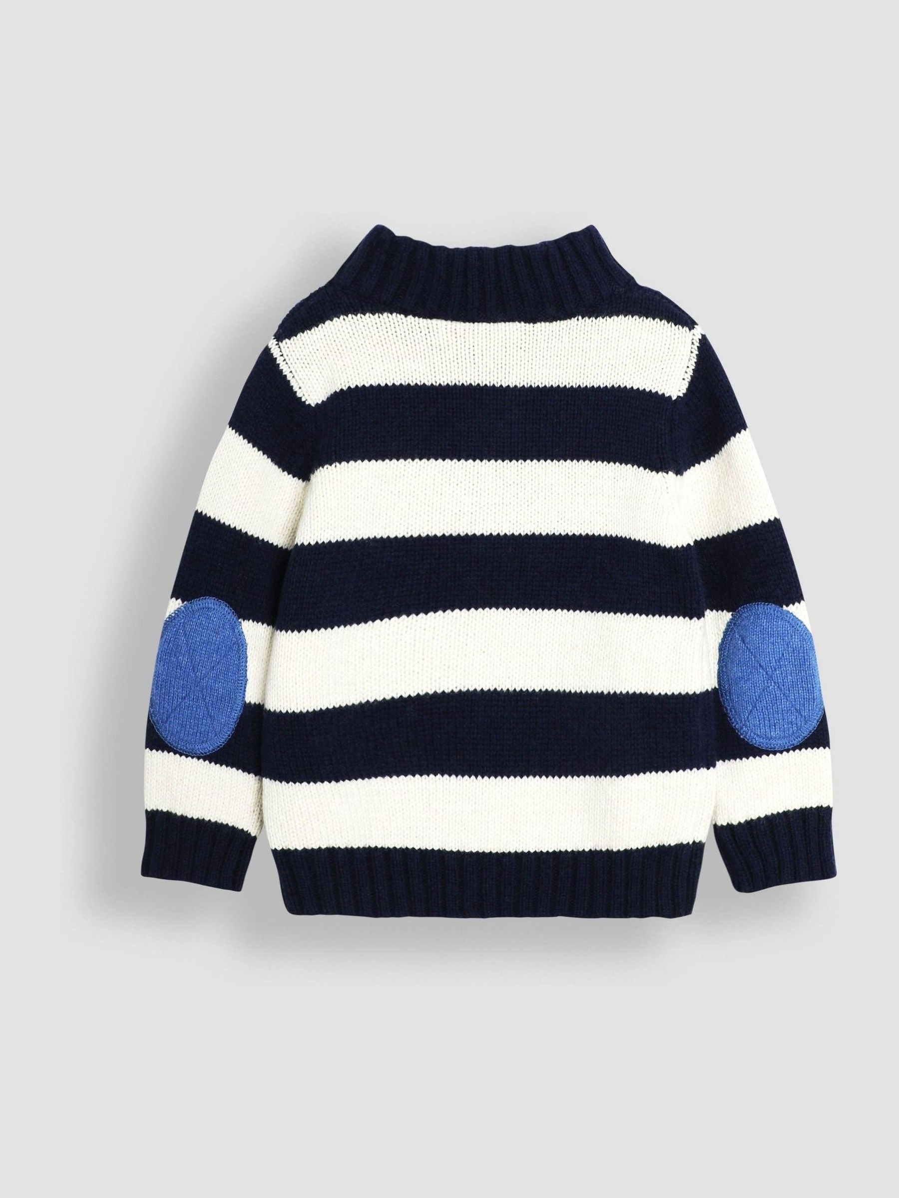 Blue Classic Stripe Half Zip Jumper - Image 3 of 3