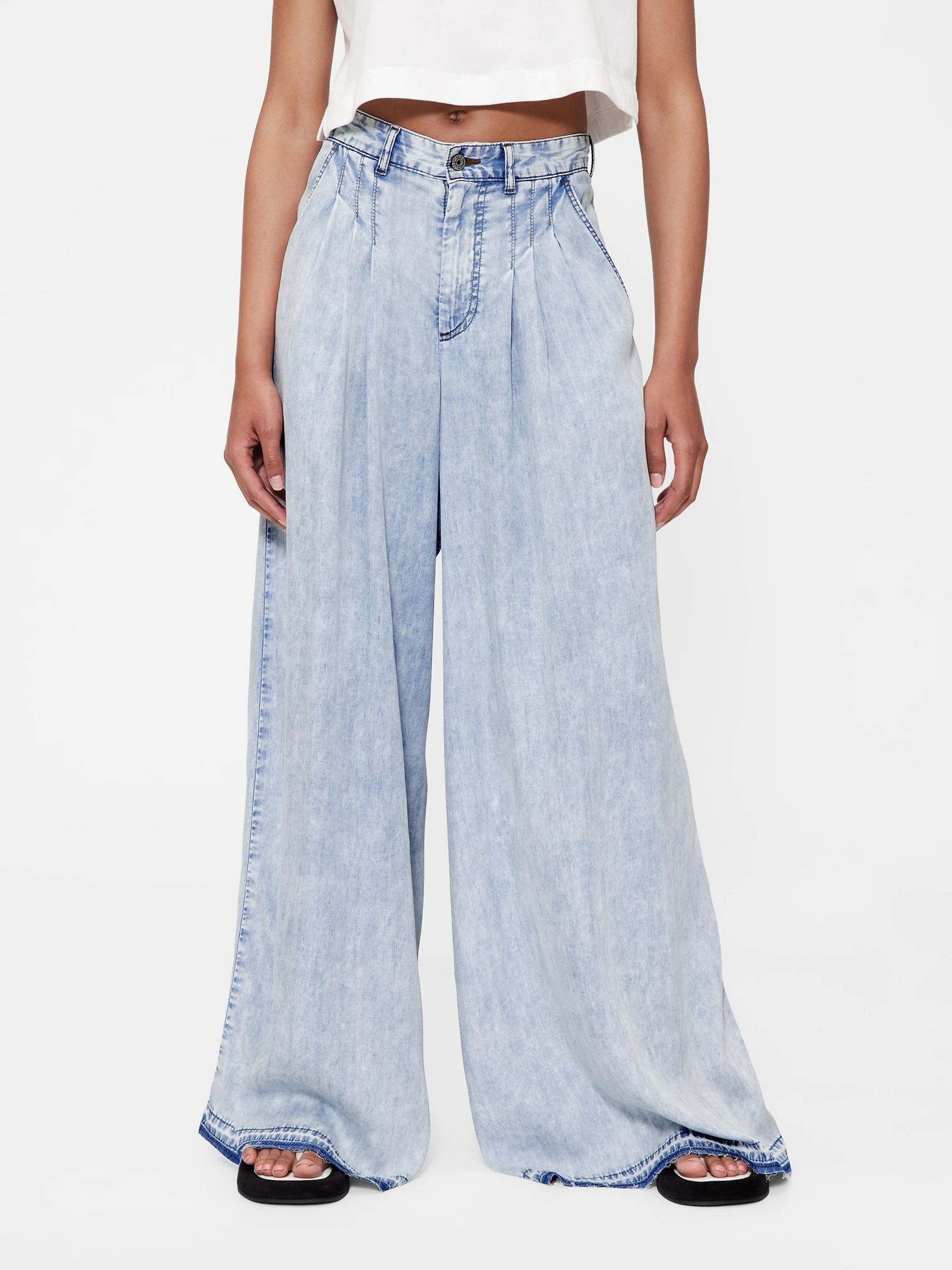 CS】side tuck drape denim pants | ALFIRE.RU