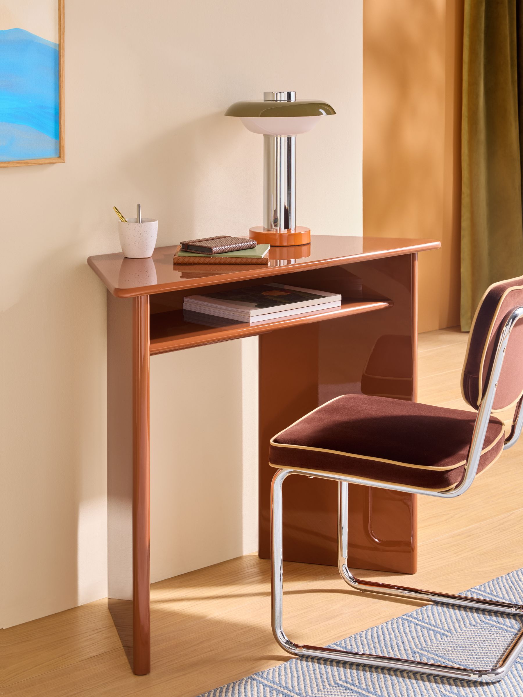Ingrid Console Table in Orange - Image 1 of 3 Ingrid Console Table in Orange - Image 1 of 3