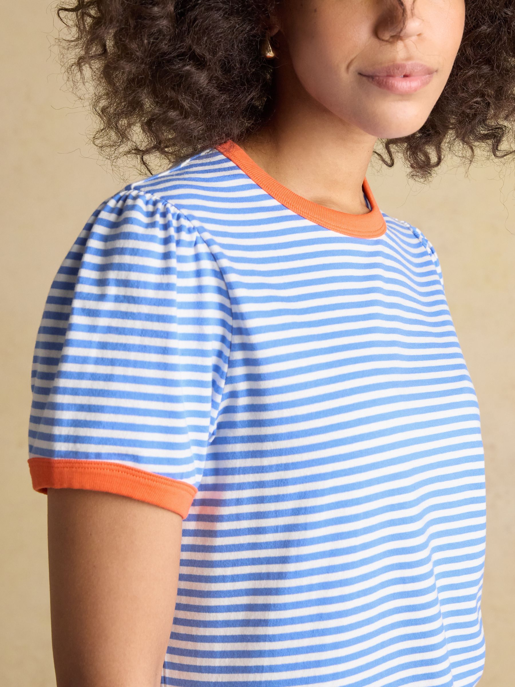 Erin Blue Stripe Short Sleeve Jersey T-Shirt - Image 5 of 6