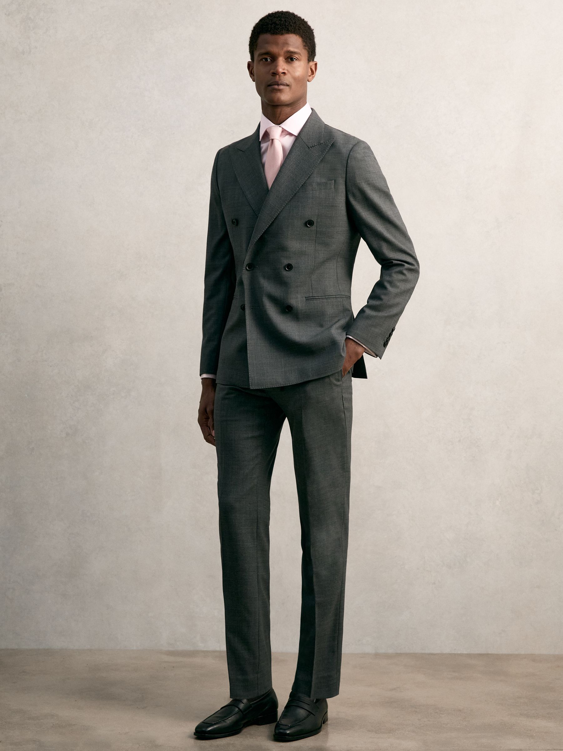 Slim Fit Cotton-Sateen Shirt in Pink - Image 7 of 8