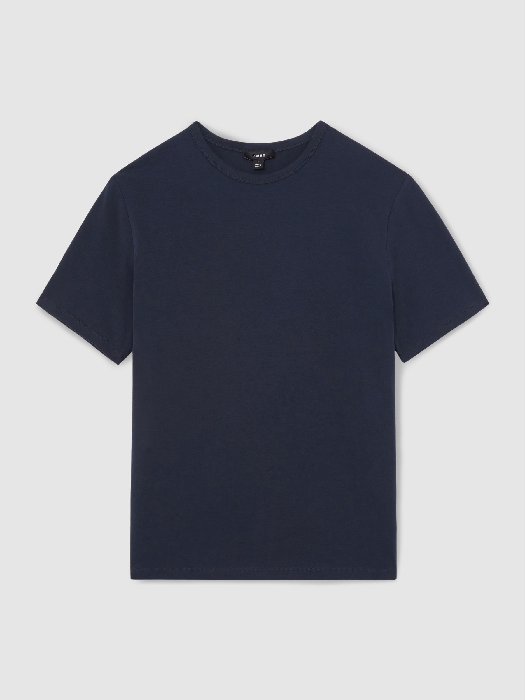 Stretch-Cotton Crew-Neck T-Shirt in Navy - Image 2 of 6