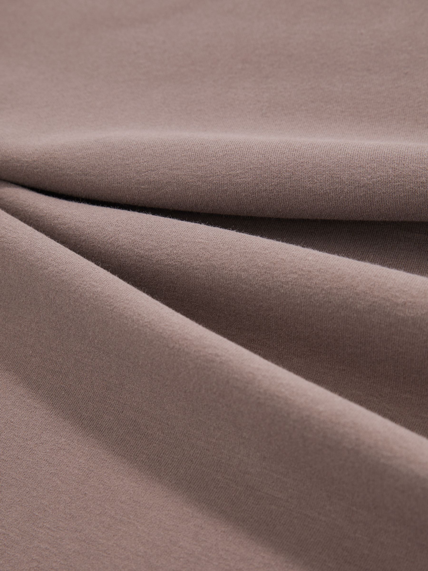 Stretch-Cotton Crew-Neck T-Shirt in Taupe Brown - Image 5 of 5