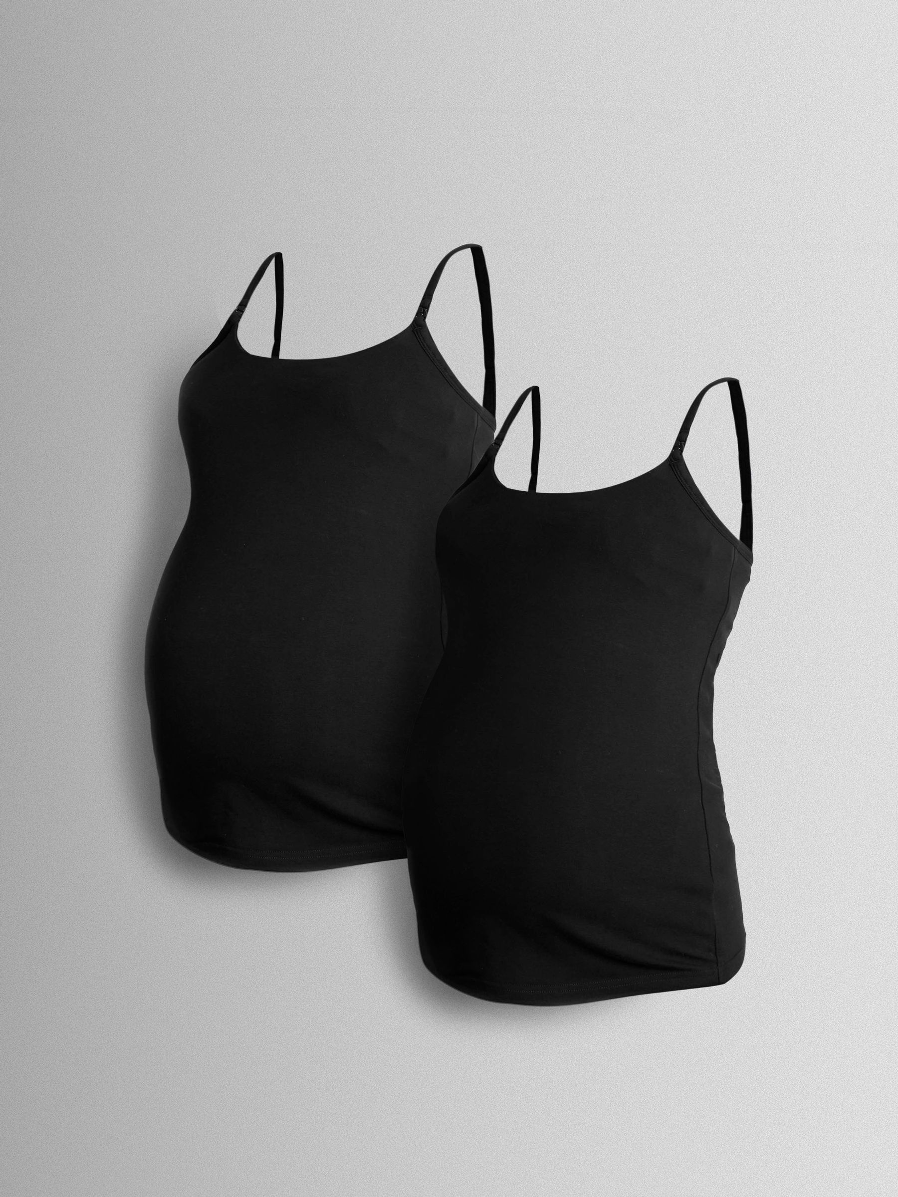 Black 2-Pack Maternity & Nursing Vest Tops - Image 1 of 5