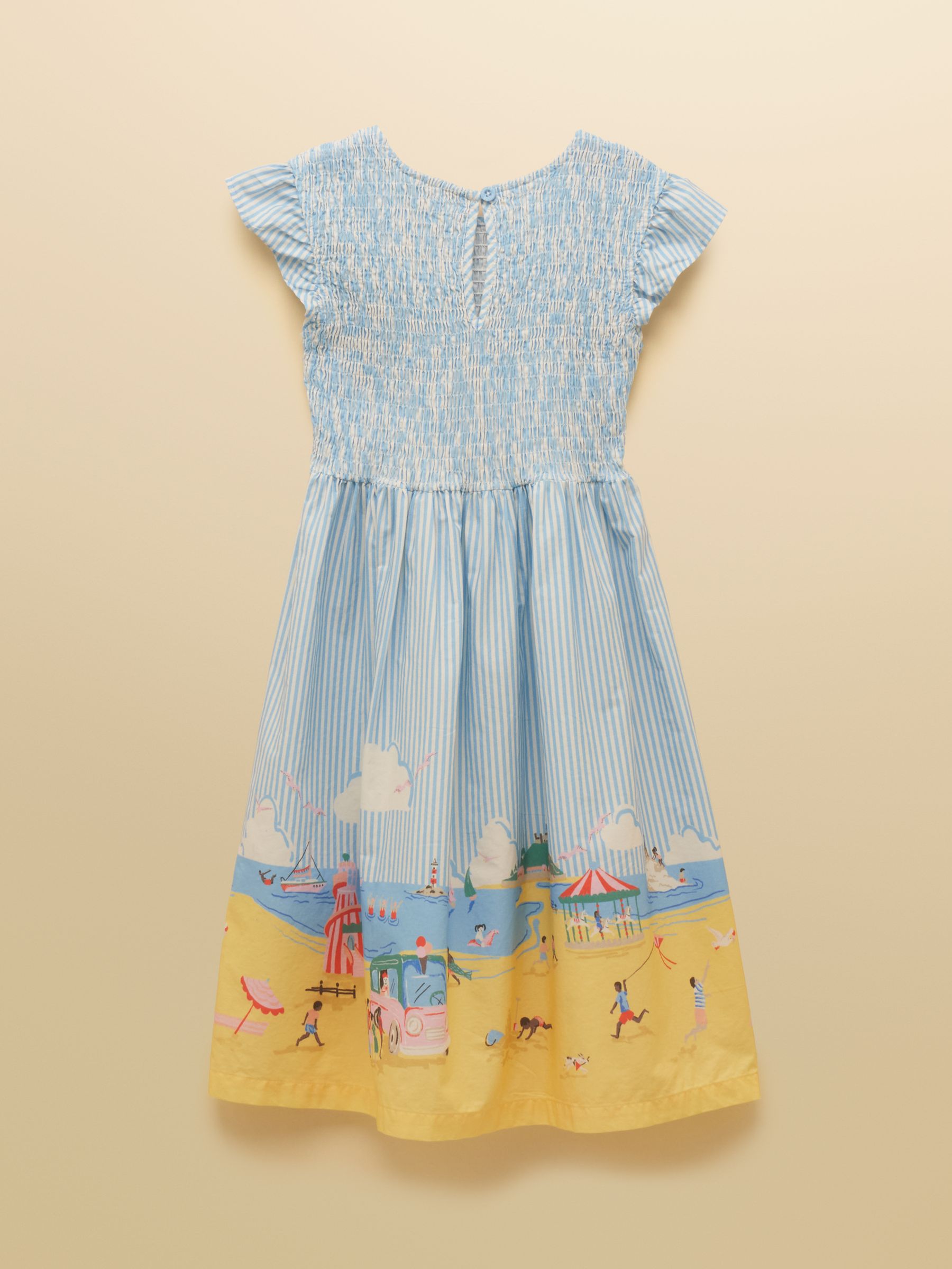 Girls' Jenna Blue Scene Woven Sleeveless Midi Dress - Image 2 of 5