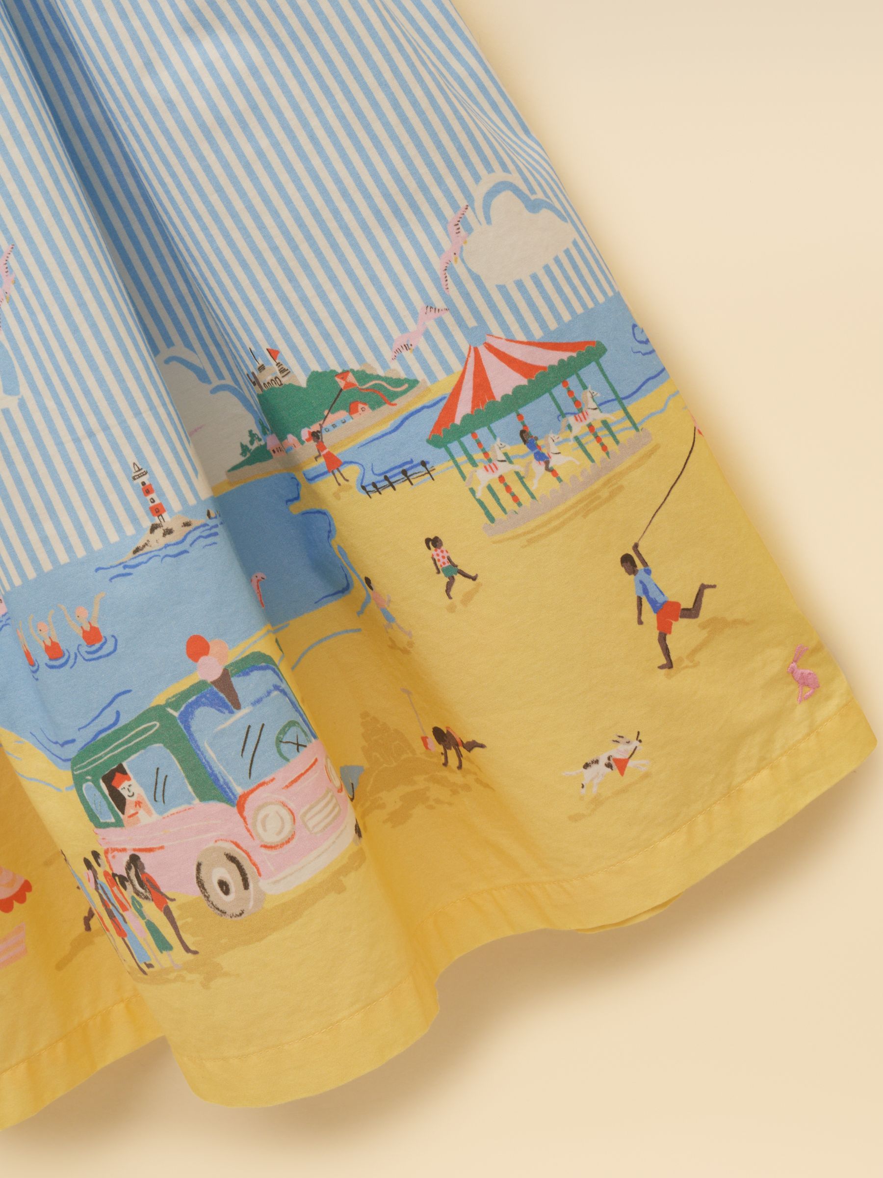 Girls' Jenna Blue Scene Woven Sleeveless Midi Dress - Image 3 of 5