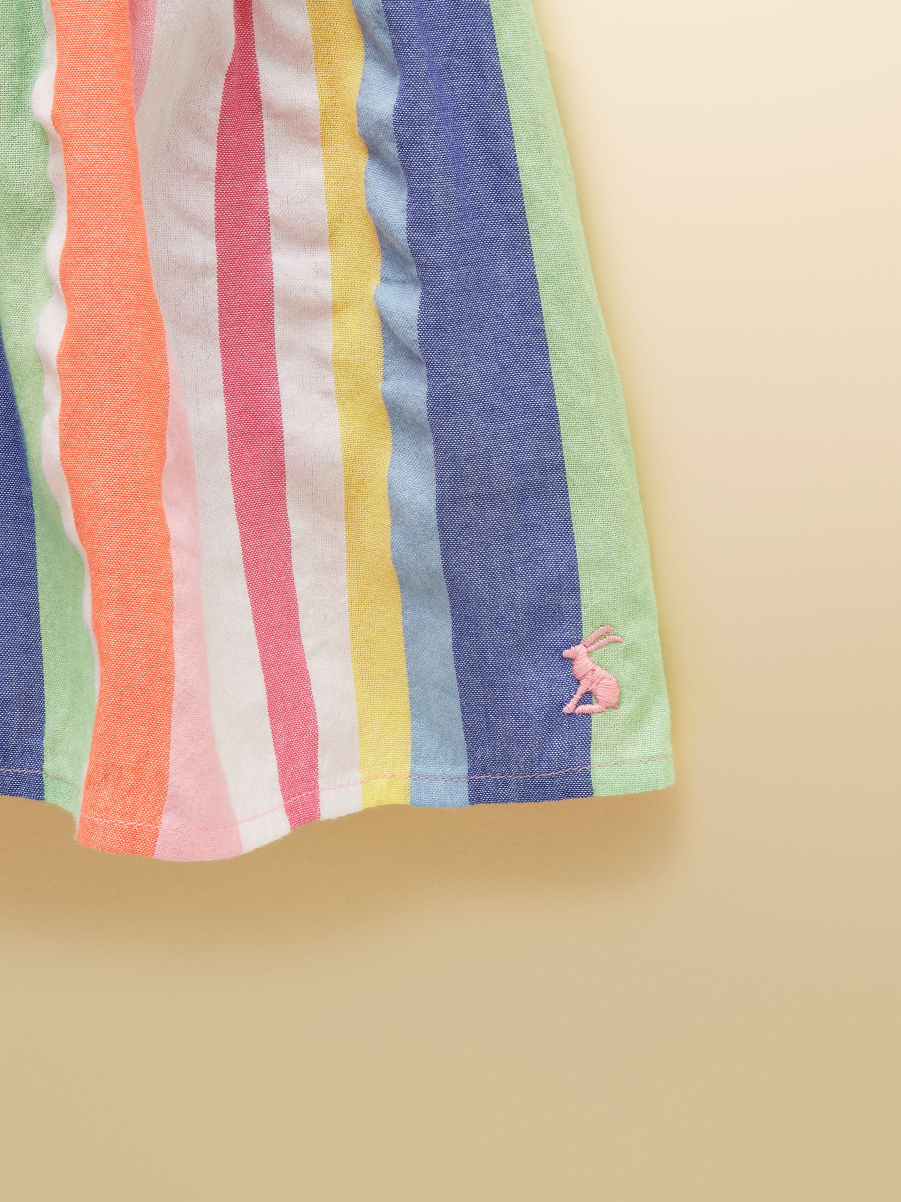 Girls' Laura Multi Stripe Woven Sleeveless Midi Tiered Dress - Image 6 of 6