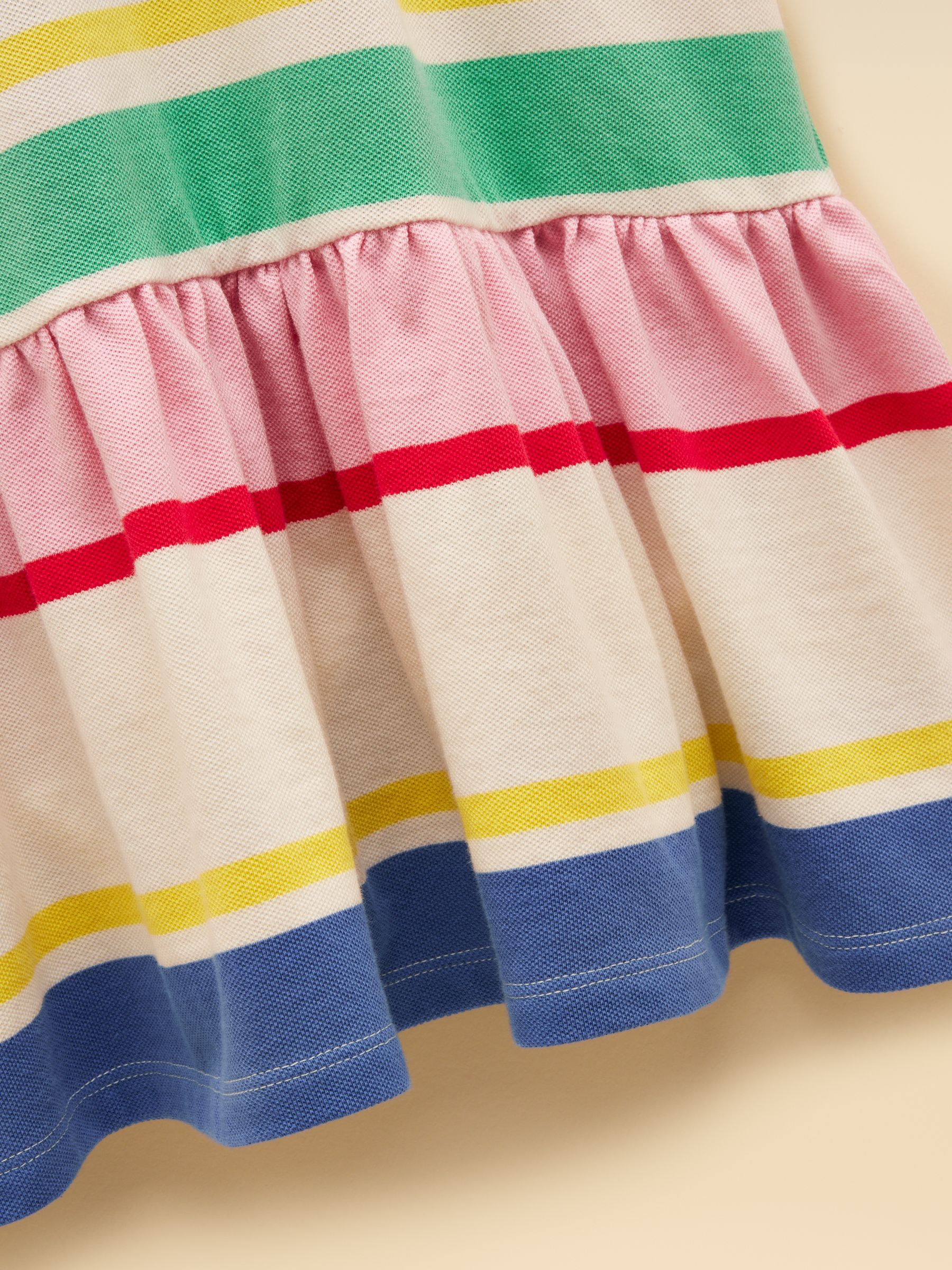 Girls' Multi Stripe Polo Shirt Dress - Image 6 of 7