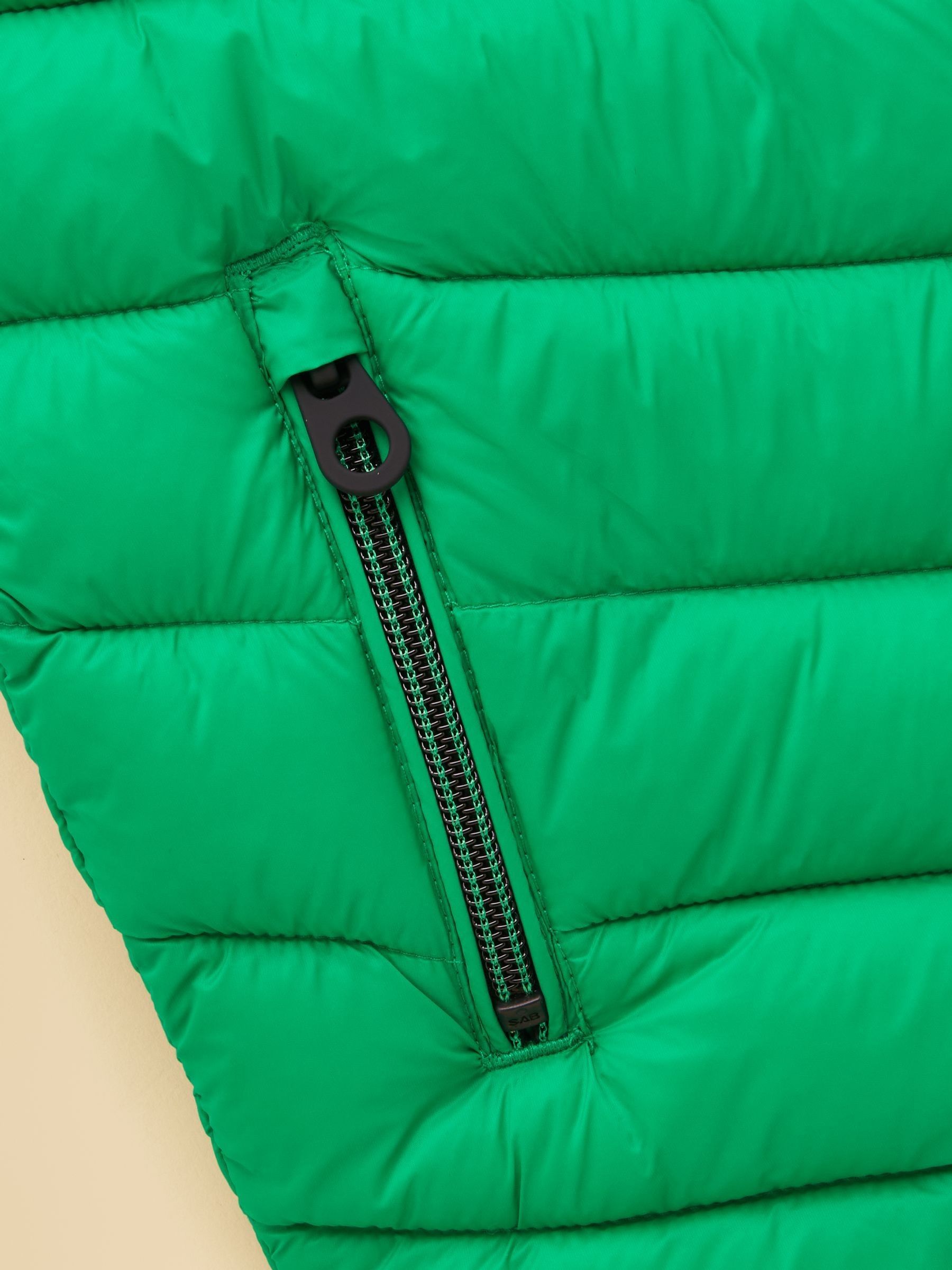 Kids' Crofton Bright Green Showerproof Padded Zip Up Gilet - Image 7 of 8