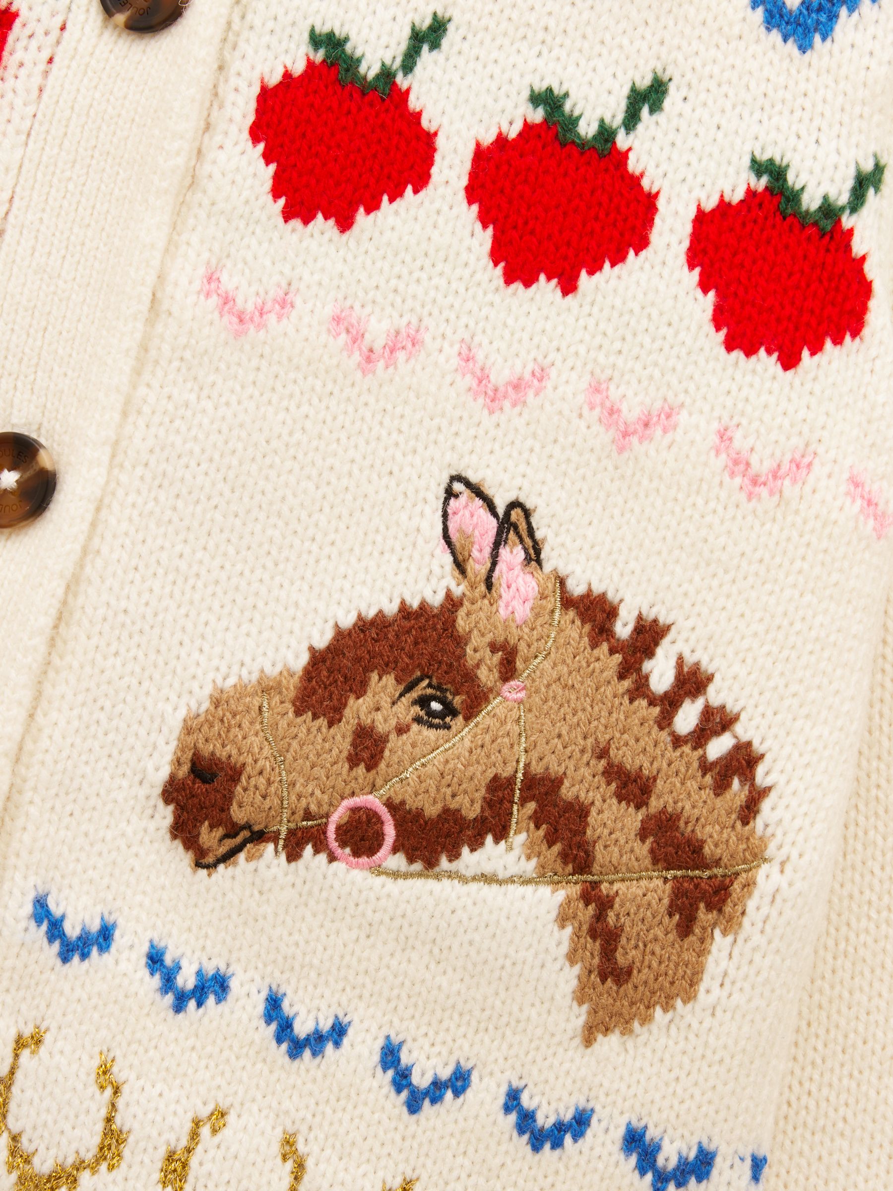 Pippa Cream Horse Cream Horse Knitted Cardigan - Image 3 of 5