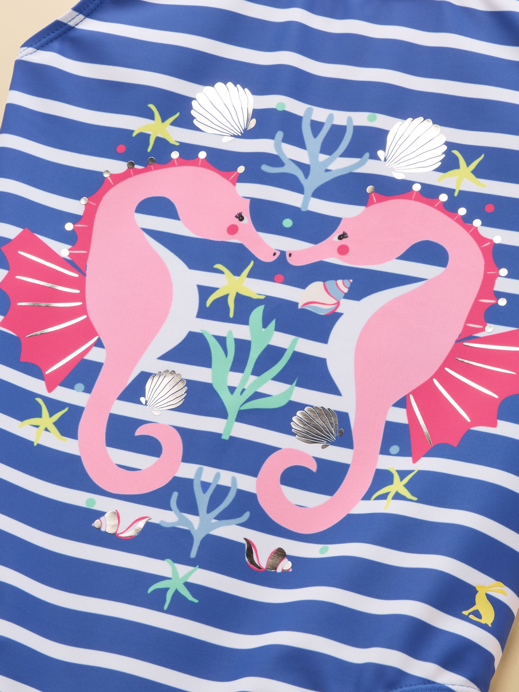 Girls' Splash Blue Seahorse Swimming Costume - Image 4 of 5