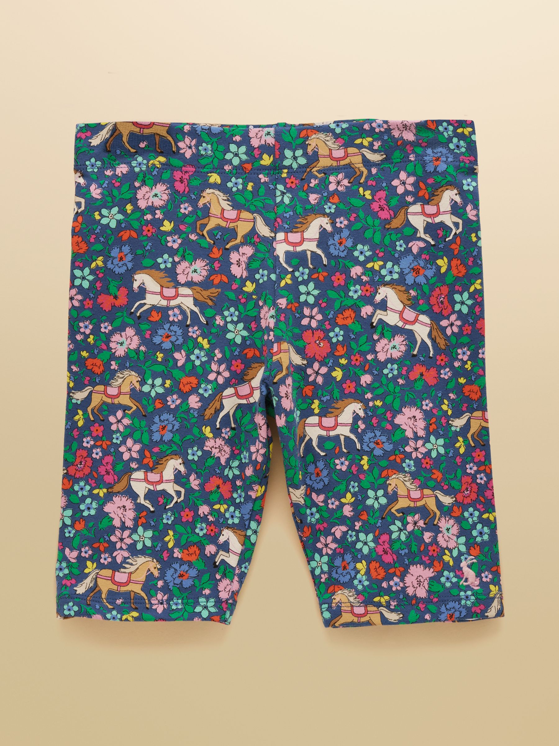 Girls' Cartwheel Navy Horse & Pink Cycling Shorts 2 Pack - Image 5 of 8