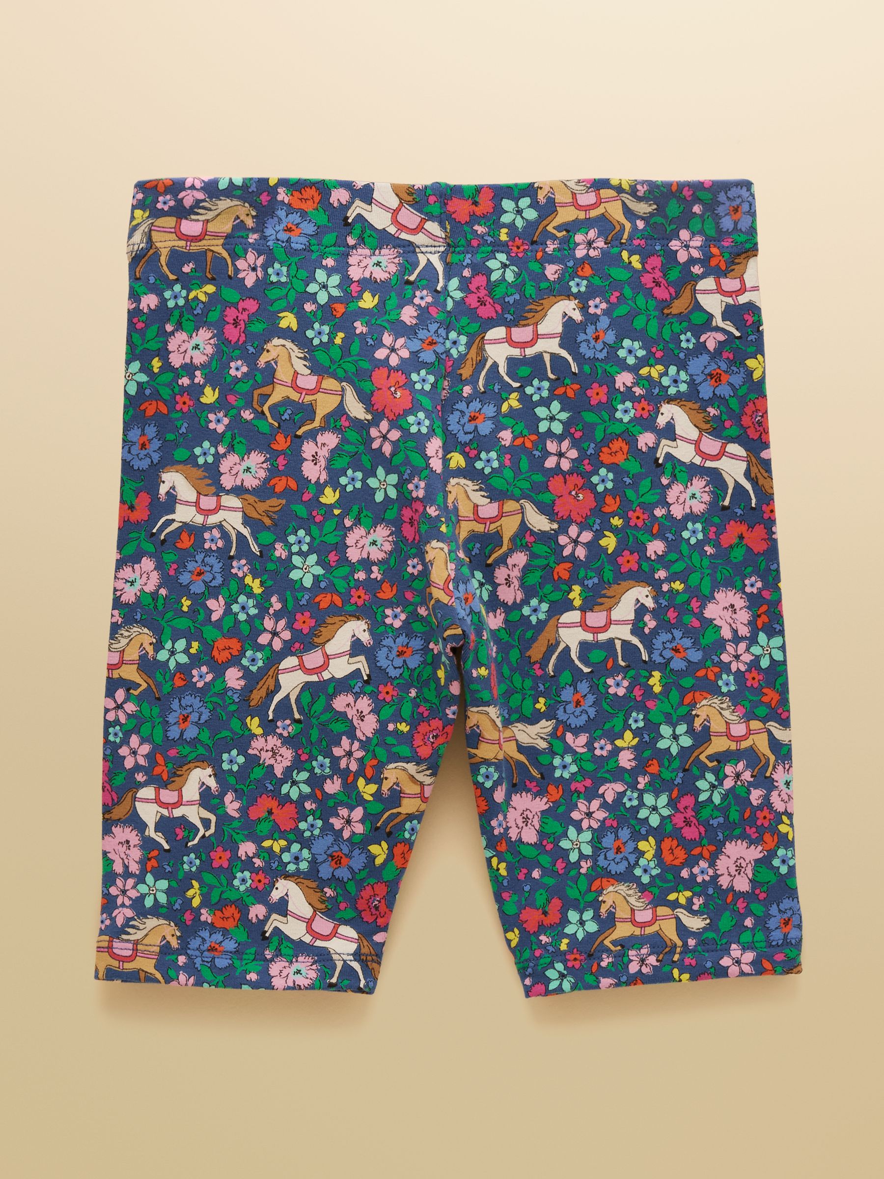 Girls' Cartwheel Navy Horse & Pink Cycling Shorts 2 Pack - Image 6 of 8