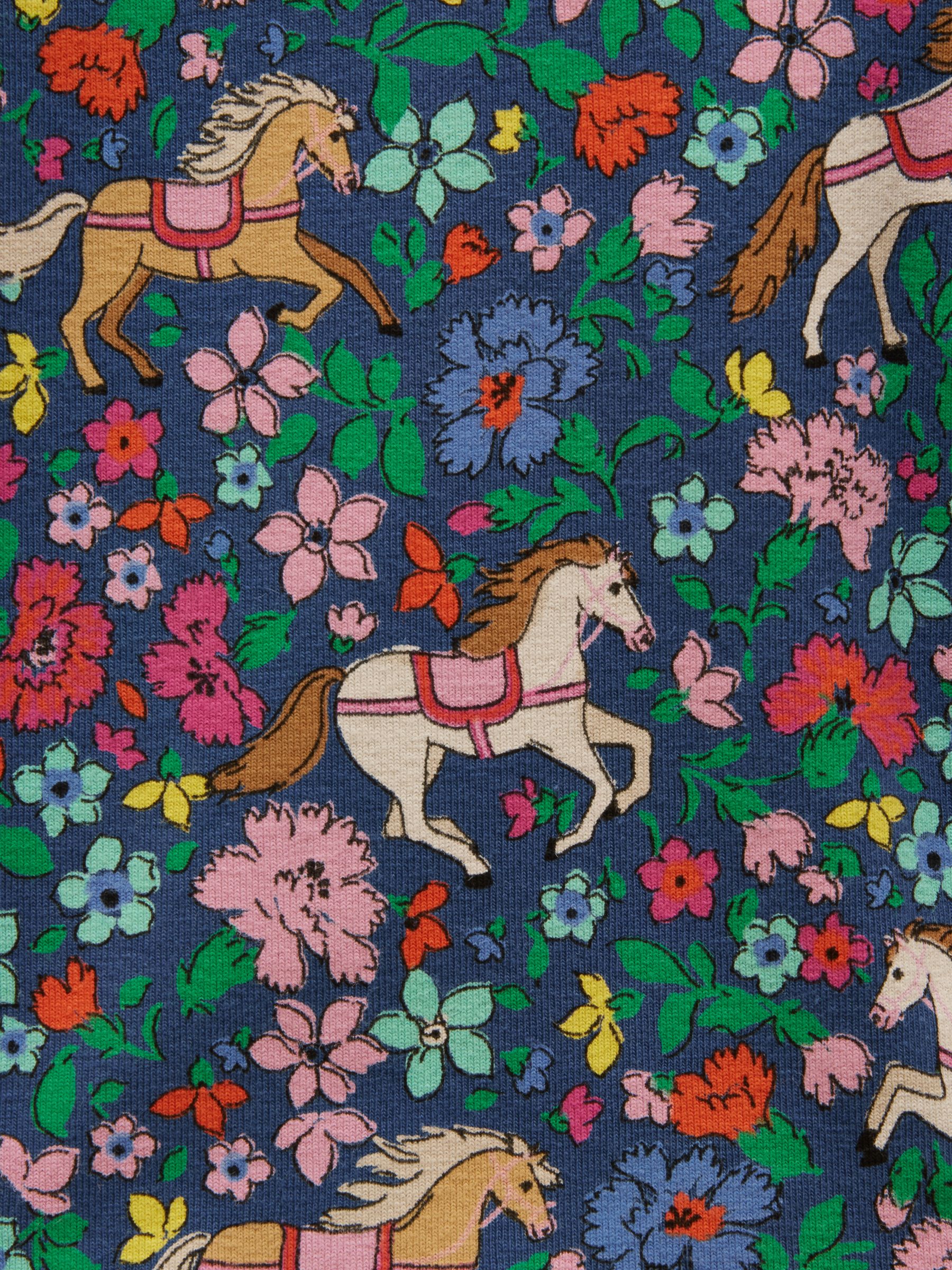 Girls' Cartwheel Navy Horse & Pink Cycling Shorts 2 Pack - Image 7 of 8