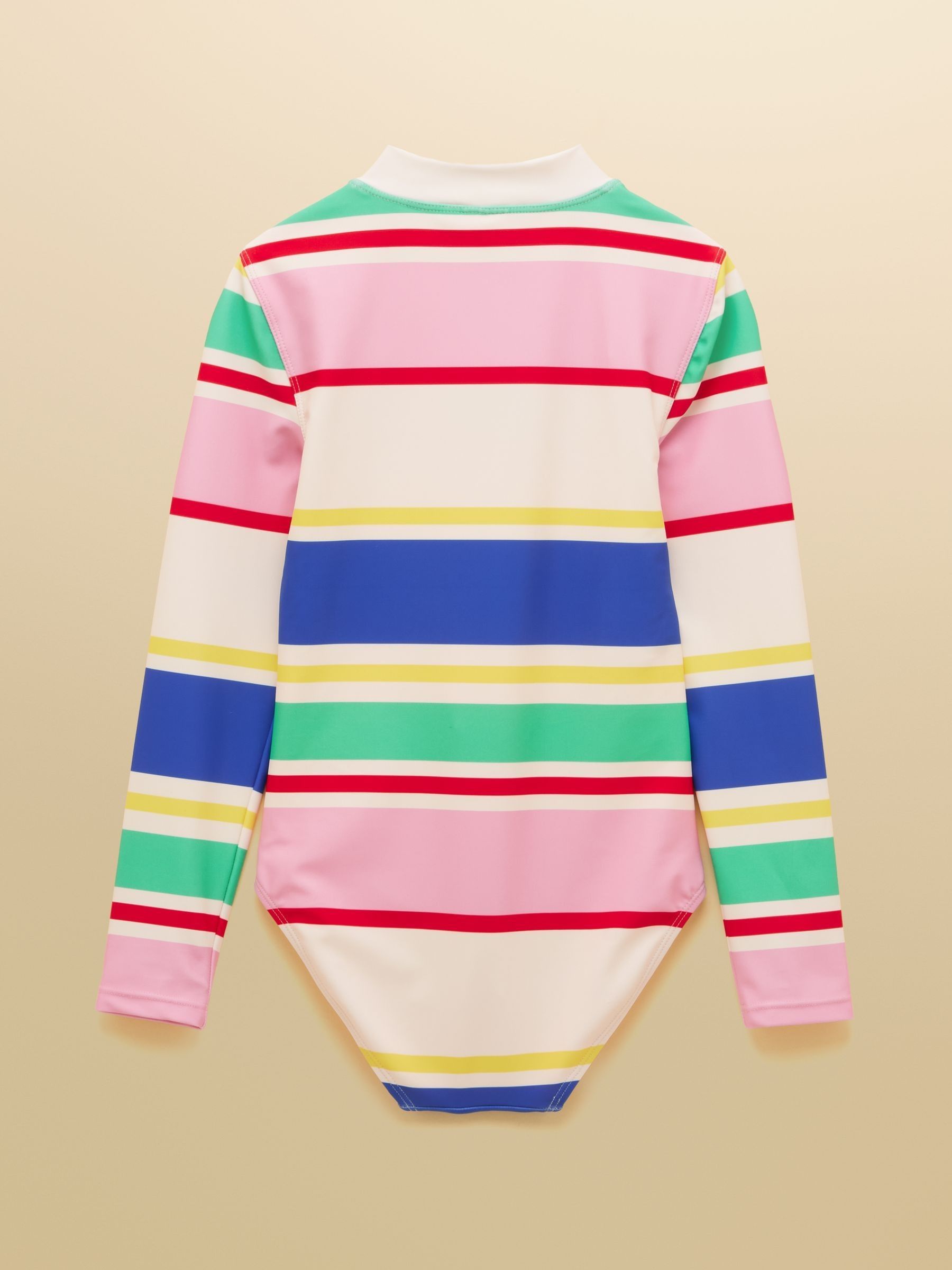 Girls' Multi Stripe Long Sleeve Sunsafe Swimsuit - Image 2 of 4