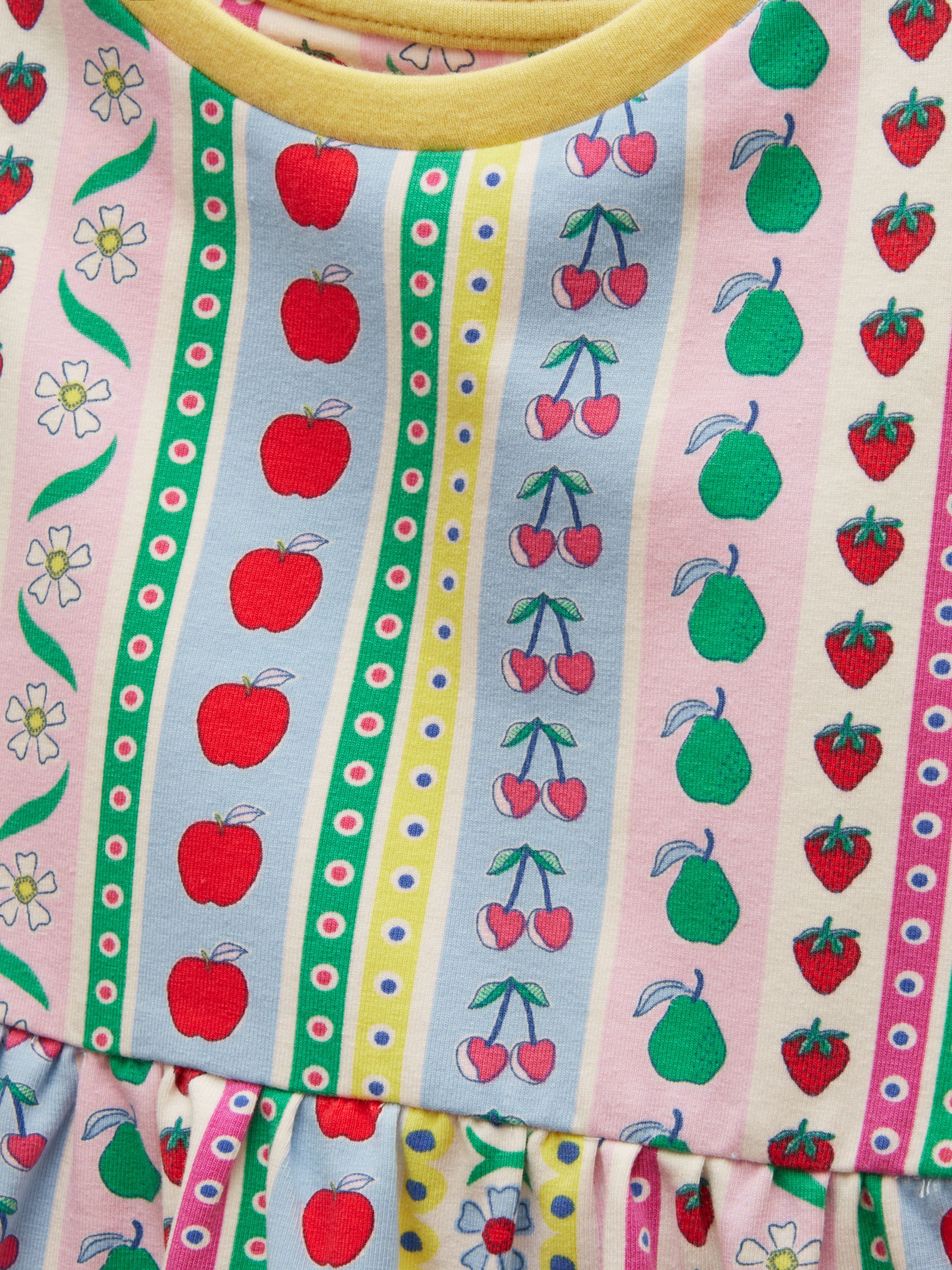 Girls' Harper Pink Fruit Striped Short Sleeve Top - Image 4 of 5