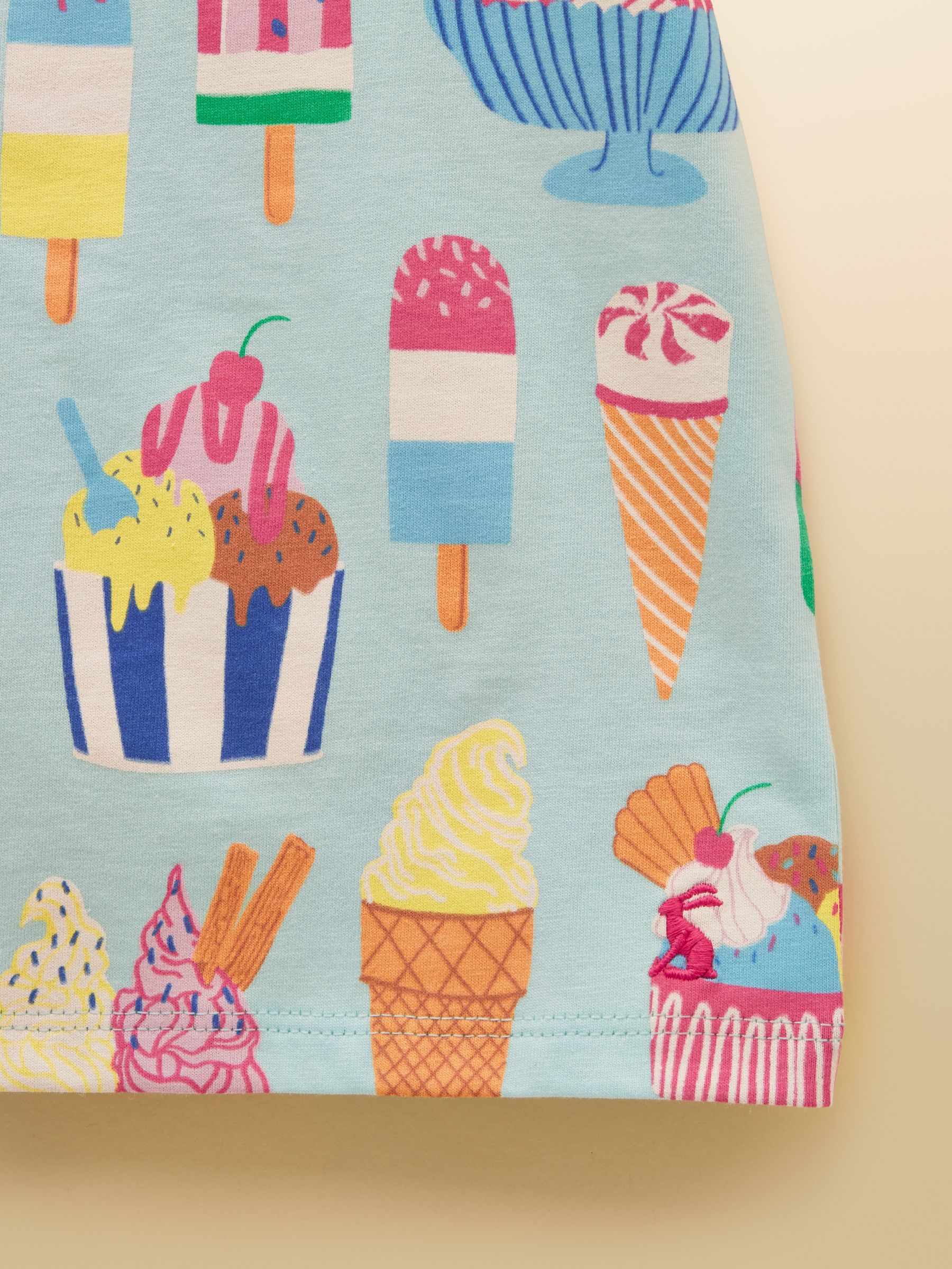 Girls' Waverley Blue Ice Cream Frill Sleeve T-Shirt - Image 3 of 5