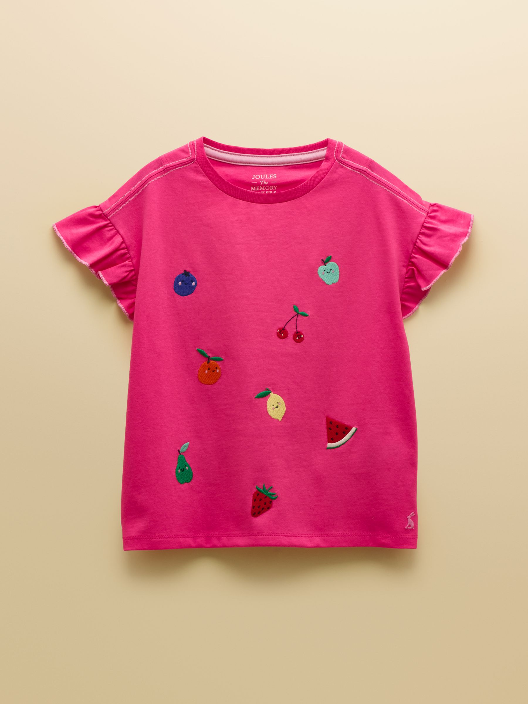 Girls' Waverley Pink Frill Sleeve T-Shirt - Image 1 of 4