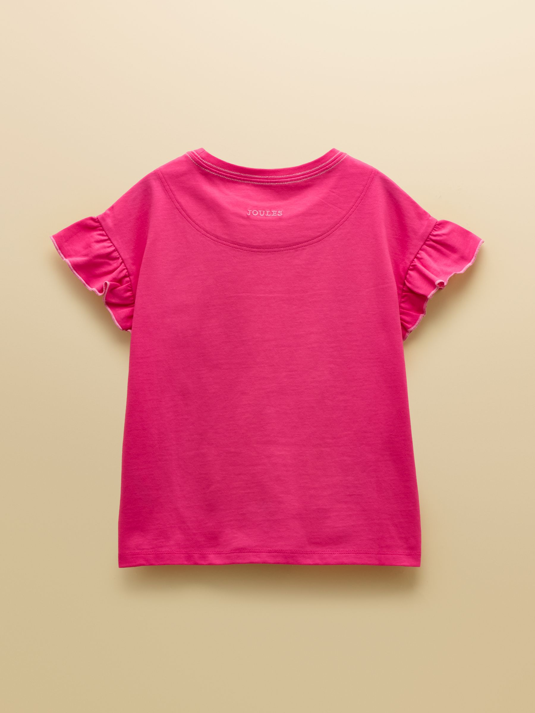 Girls' Waverley Pink Frill Sleeve T-Shirt - Image 2 of 4