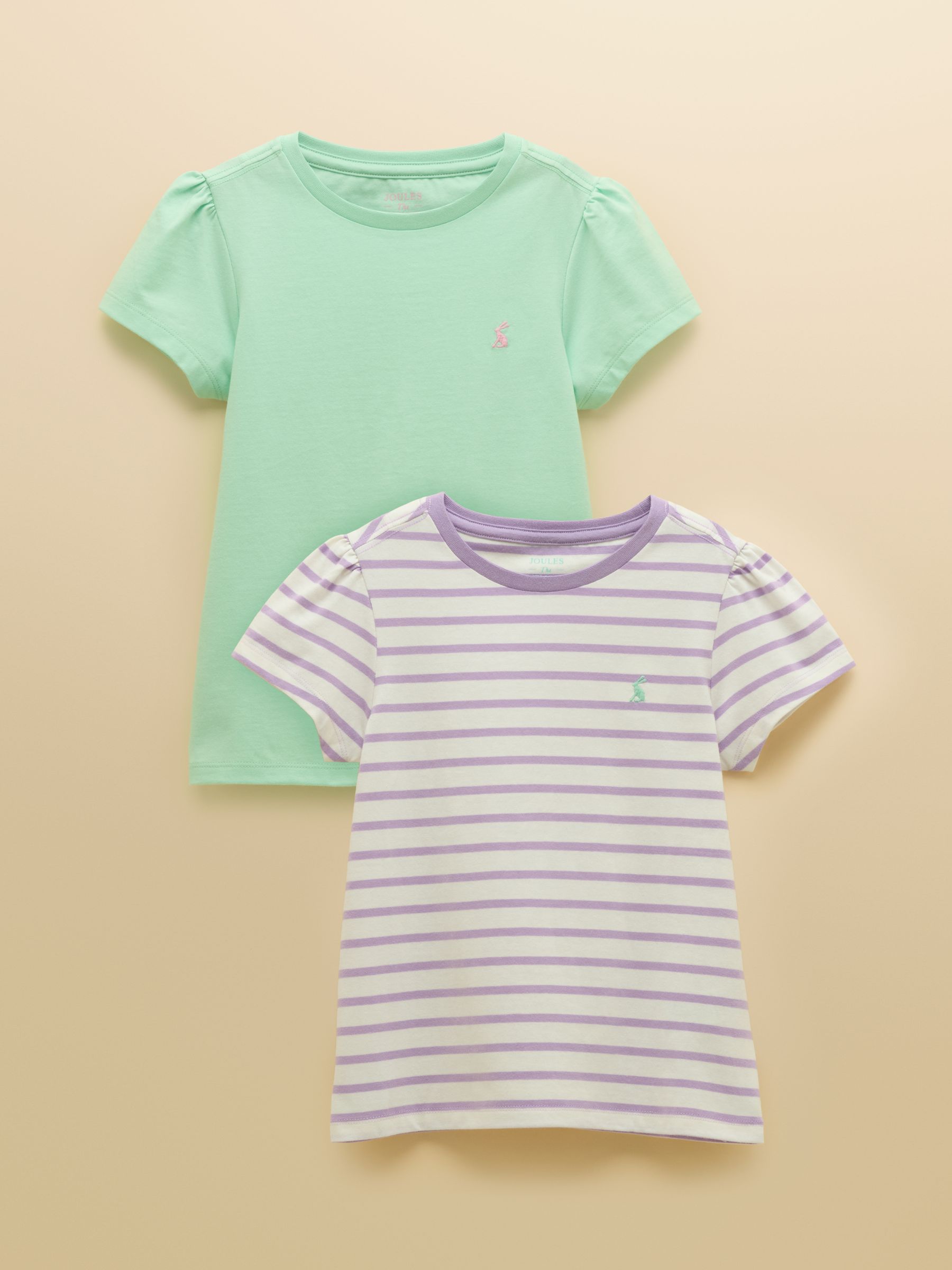 Girls' Let's Go Purple & Green Short Sleeve T-Shirts 2 Pack - Image 1 of 6