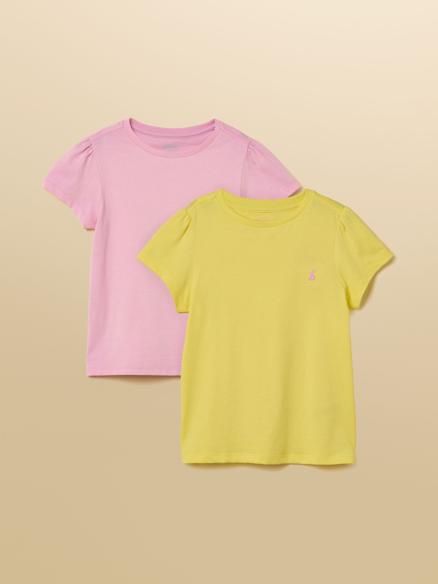 Girls' Let's Go Pink & Yellow Short Sleeve T-Shirts 2 Pack - Image 1 of 7