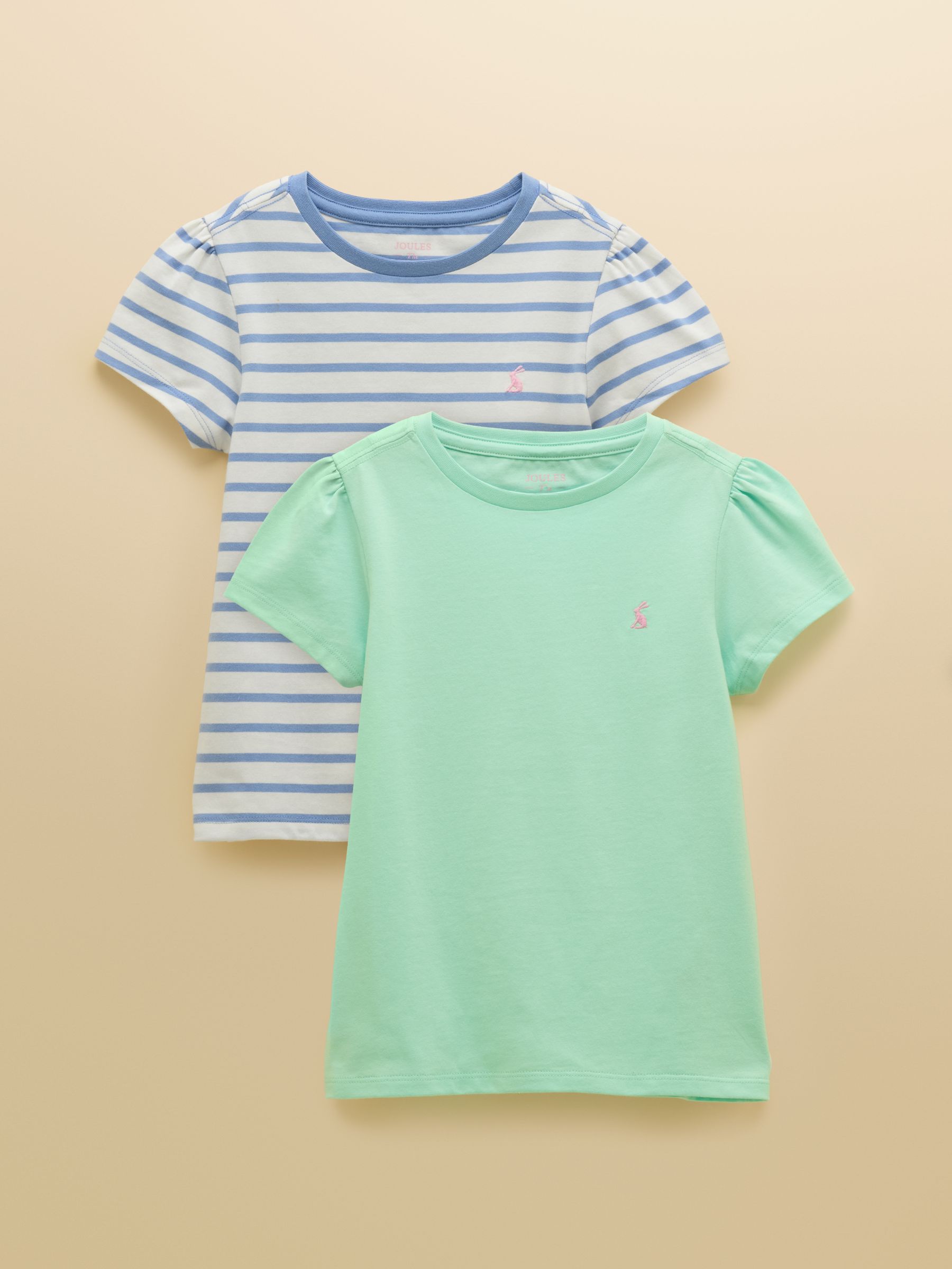 Girls' Let's Go Pink/Turquoise Short Sleeve T Shirts 3 Pack - Image 2 of 8